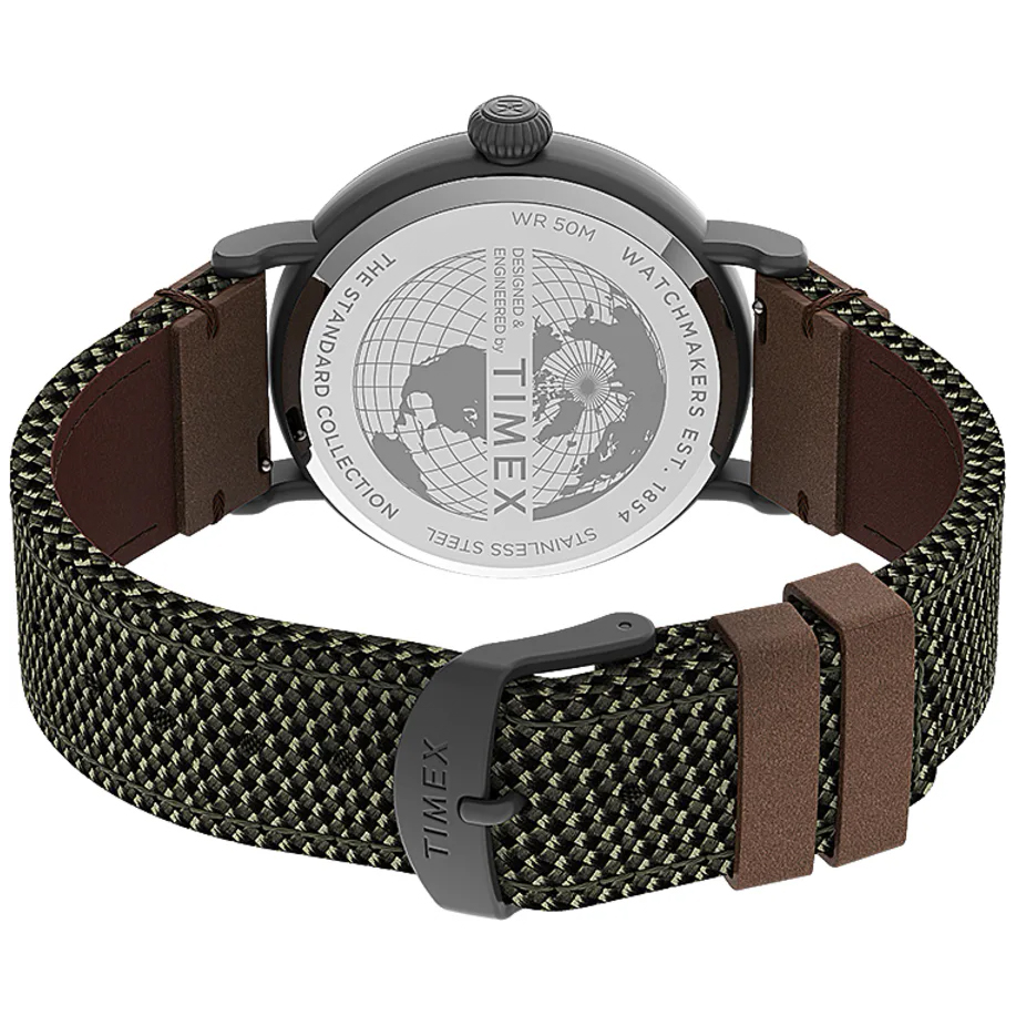 Timex TW2U89700 zegarek srebrny klasyczny Standard pasek - miniatura 5