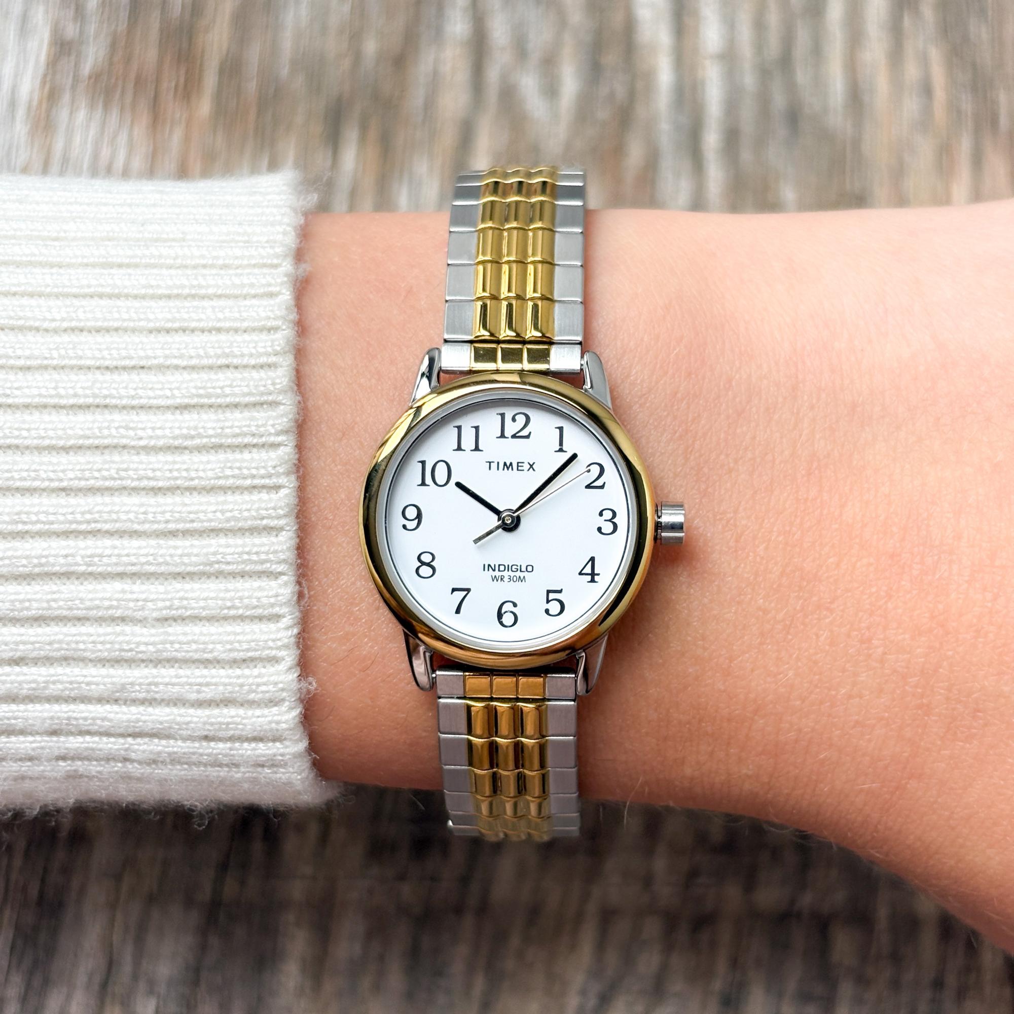 Timex TW2V05900 Expansion Band Perfect Fit Indiglo Easy Reader klasyczny zegarek srebrny - miniatura 9
