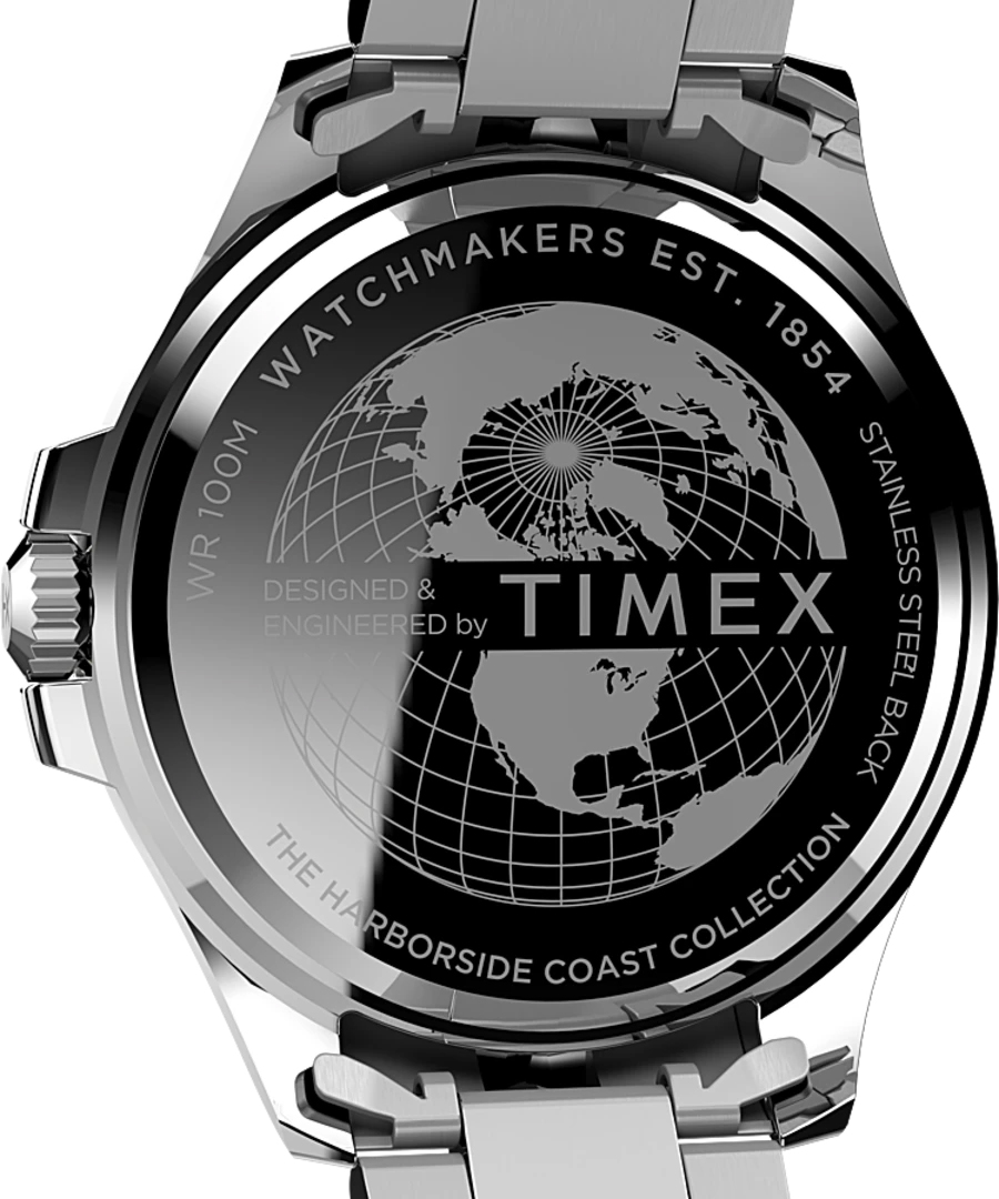 Timex TW2V27400 zegarek srebrny klasyczny Harborside bransoleta - miniatura 5