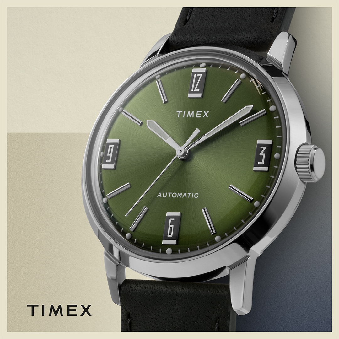 Timex TW2V44600 Marlin Automatic 40mm Leather Strap Marlin klasyczny zegarek srebrny - miniatura 9