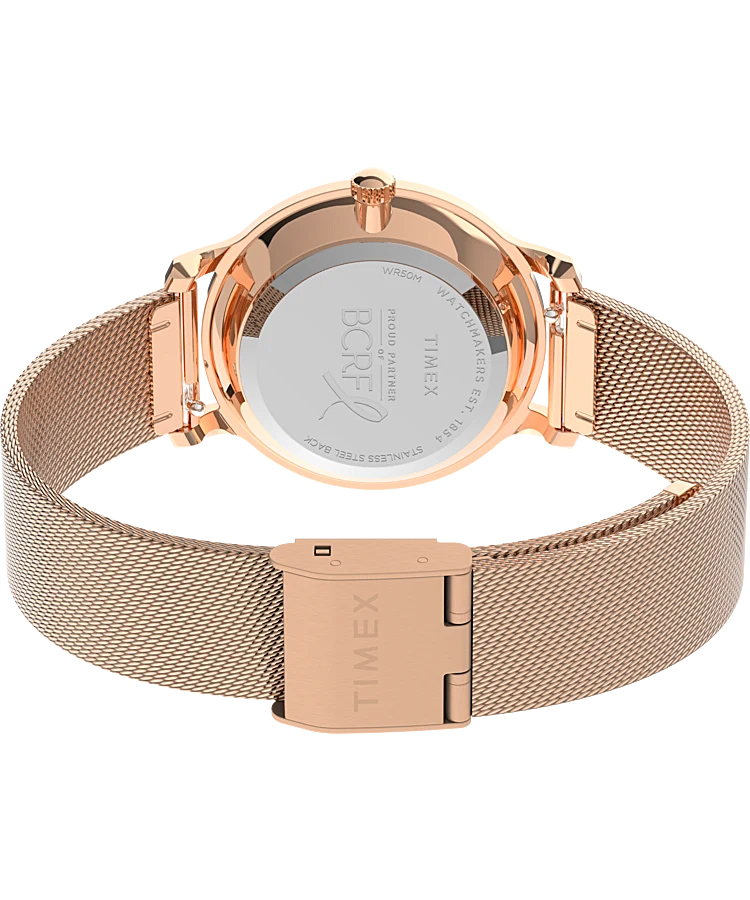 Timex TW2V52800 X BCRF Transcend Transcend klasyczny zegarek różowe złoto - miniatura 4