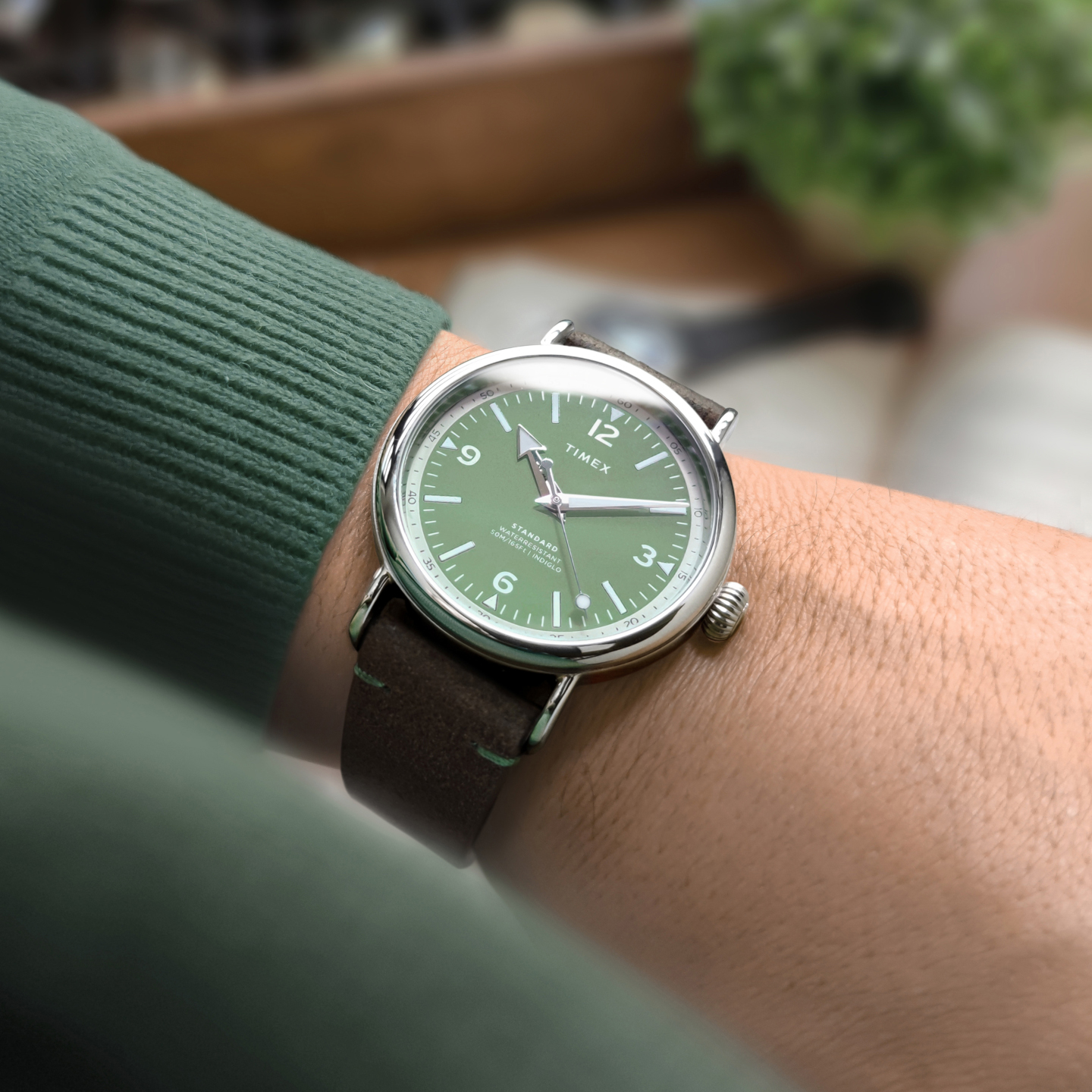 Timex TW2V71200 zegarek srebrny klasyczny Standard pasek - miniatura 5