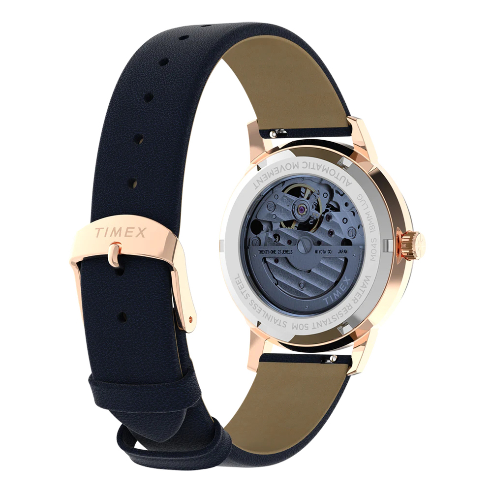 Timex TW2W21300 zegarek różowe złoto elegancki Celestial Automatic pasek - miniatura 5