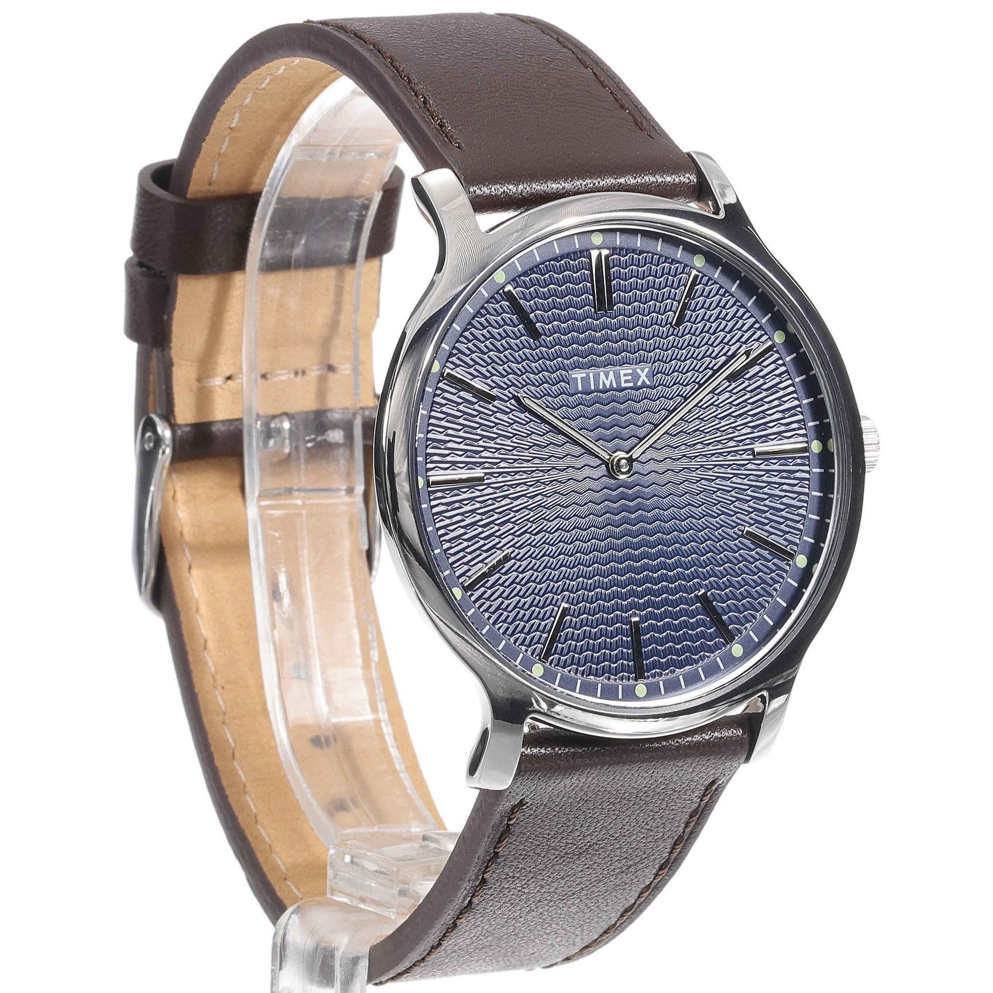 Timex TW2W43700 zegarek srebrny klasyczny Trend pasek - miniatura 3