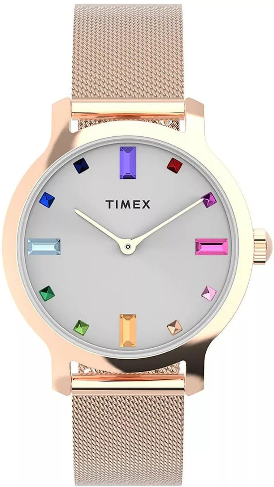 Timex  Stainless Steel Rose Gold PVD Mesh  TW2W46100