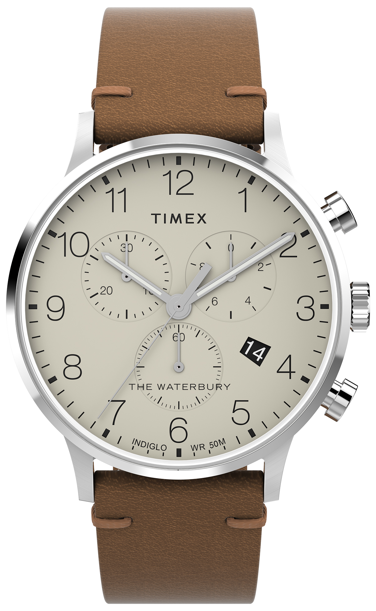 Timex Waterbury Classic Chronograph 40mm Leather Strap TW2W50900