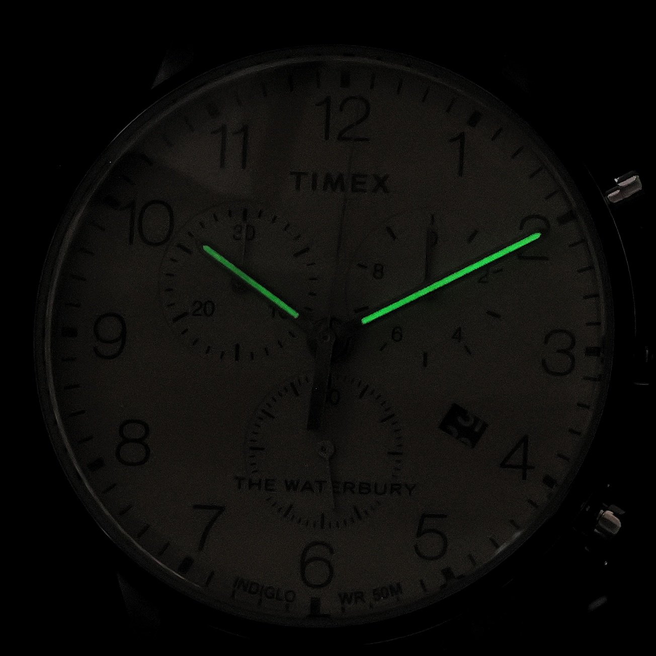 Timex TW2W50900 Waterbury Classic Chronograph 40mm Leather Strap Waterbury klasyczny zegarek srebrny - miniatura 5