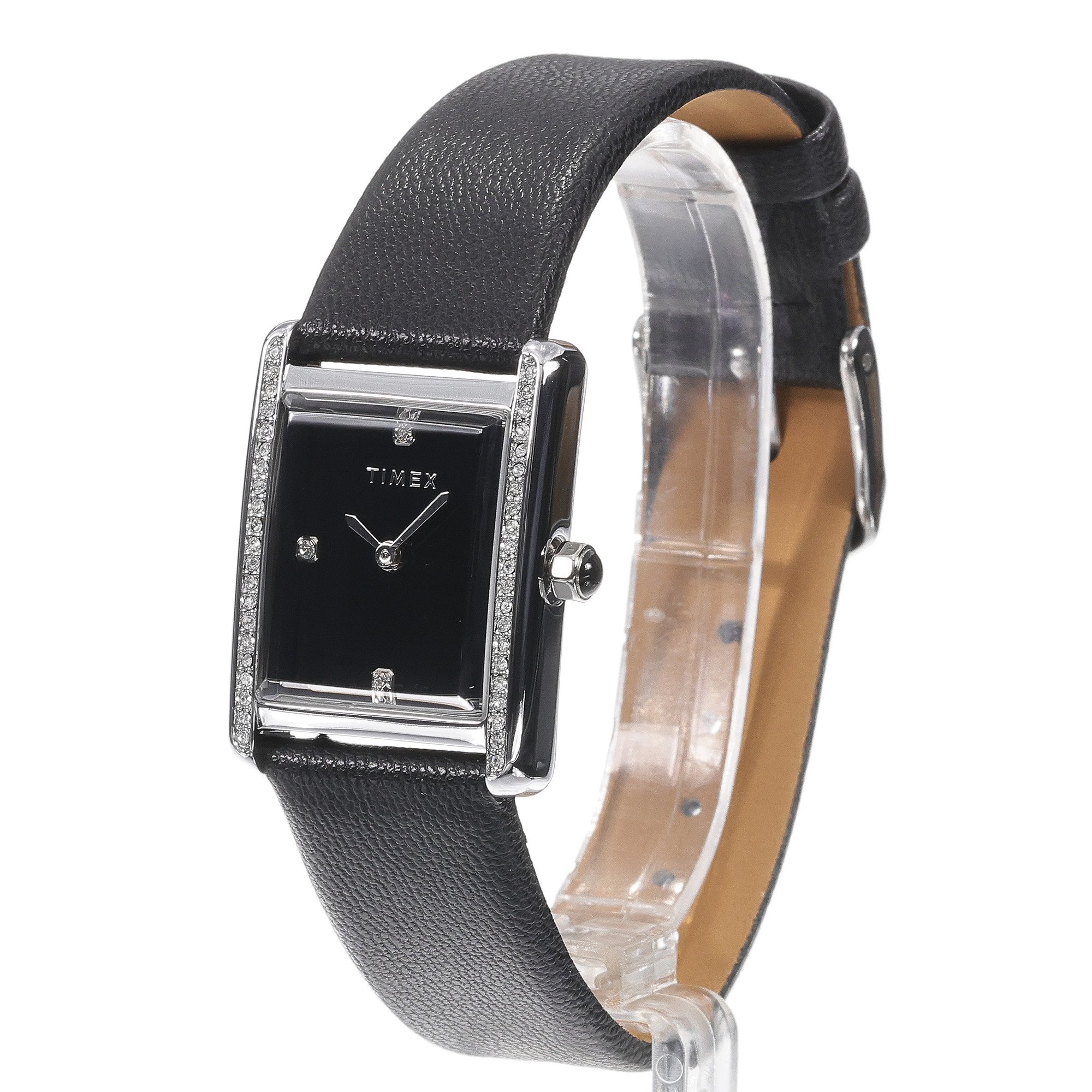 Timex TW2W63800 Damskie Hailey 24mm Black Leather Strap zegarek damski klasyczny mineralne