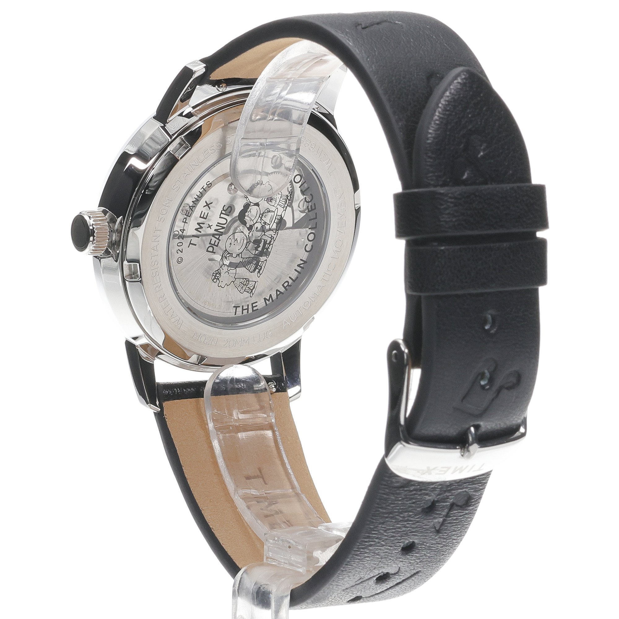 Timex TW2W68800 Marlin Automatic x Peanuts Saxophonist 40mm Marlin fashion-modowy zegarek srebrny