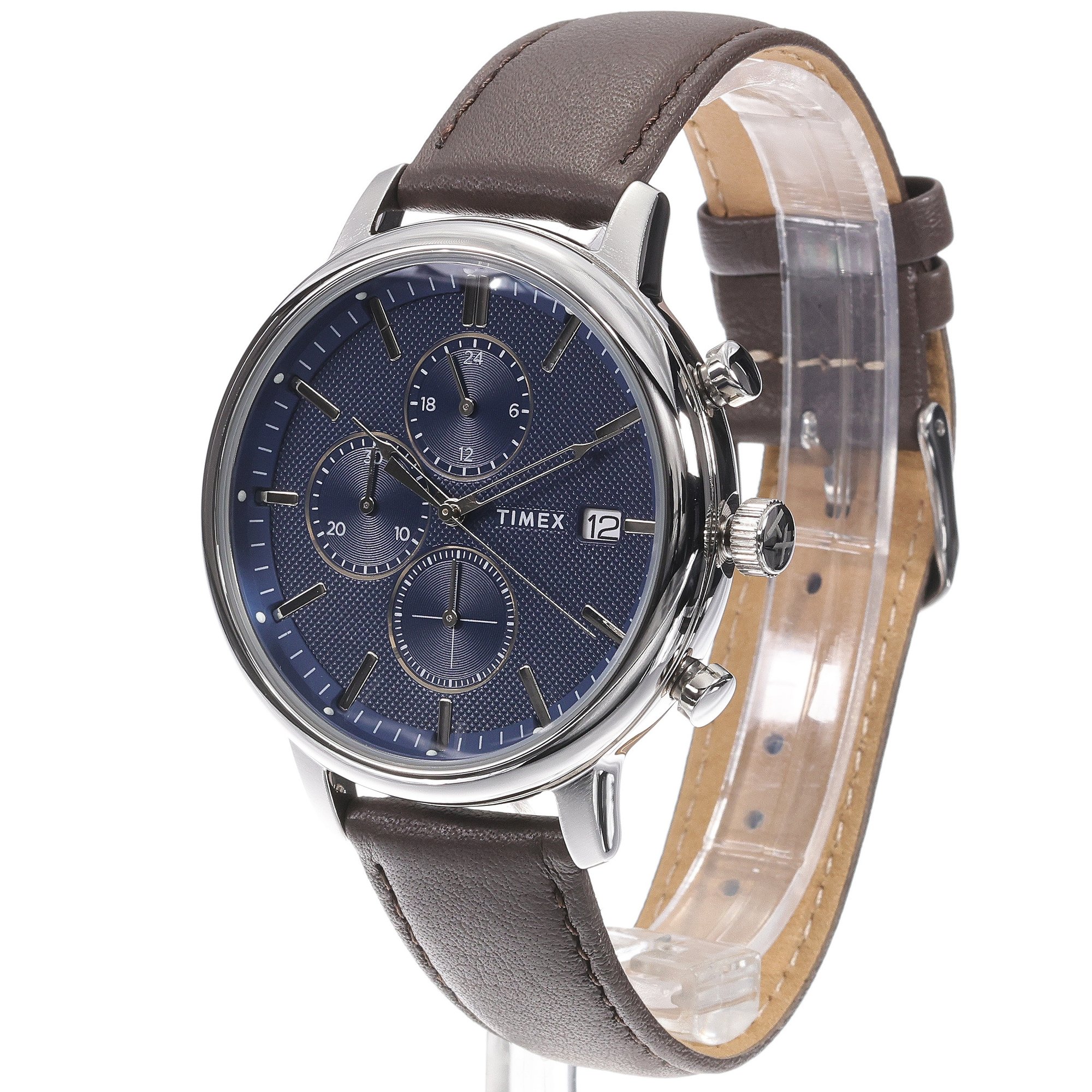 Timex TW2W76200 Chicago 45mm Chicago klasyczny zegarek srebrny - miniatura 2