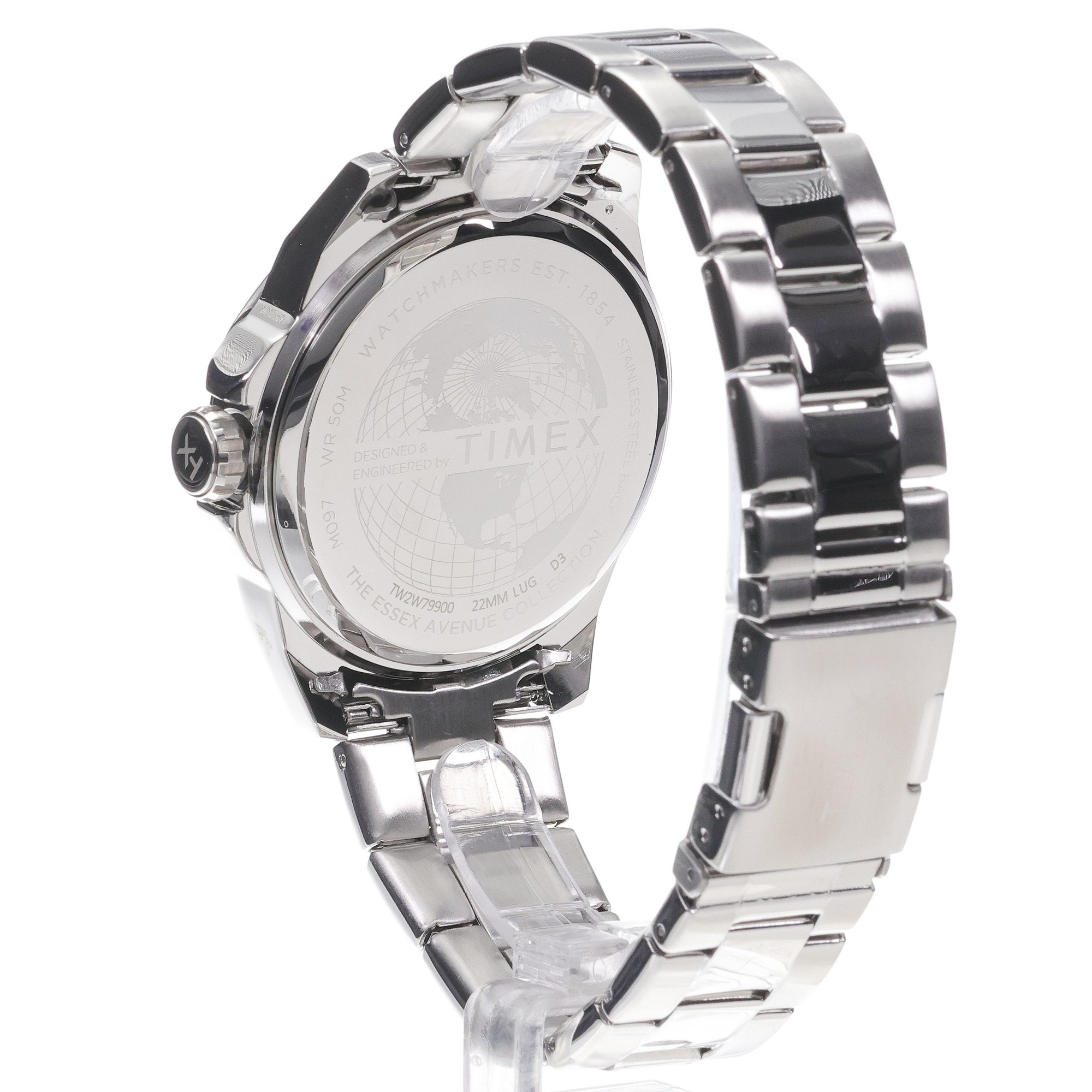 Timex TW2W79900 Essex Avenue Essex Multifunction Stainless Steel 46mm zegarek męski sportowy mineralne - miniatura 4
