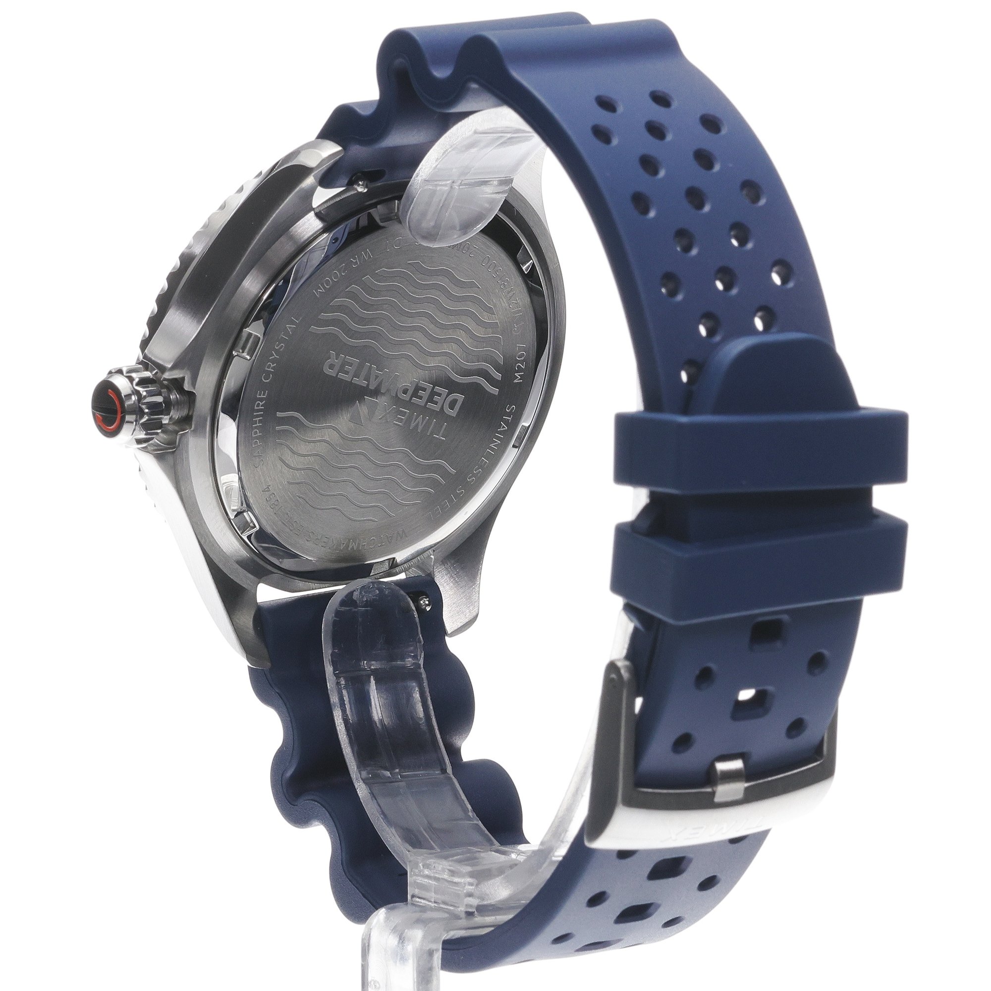 Timex TW2W81500 Deepwater Deepwater Meridian 200 44mm Synthetic Rubber Strap zegarek męski typudiver szafirowe