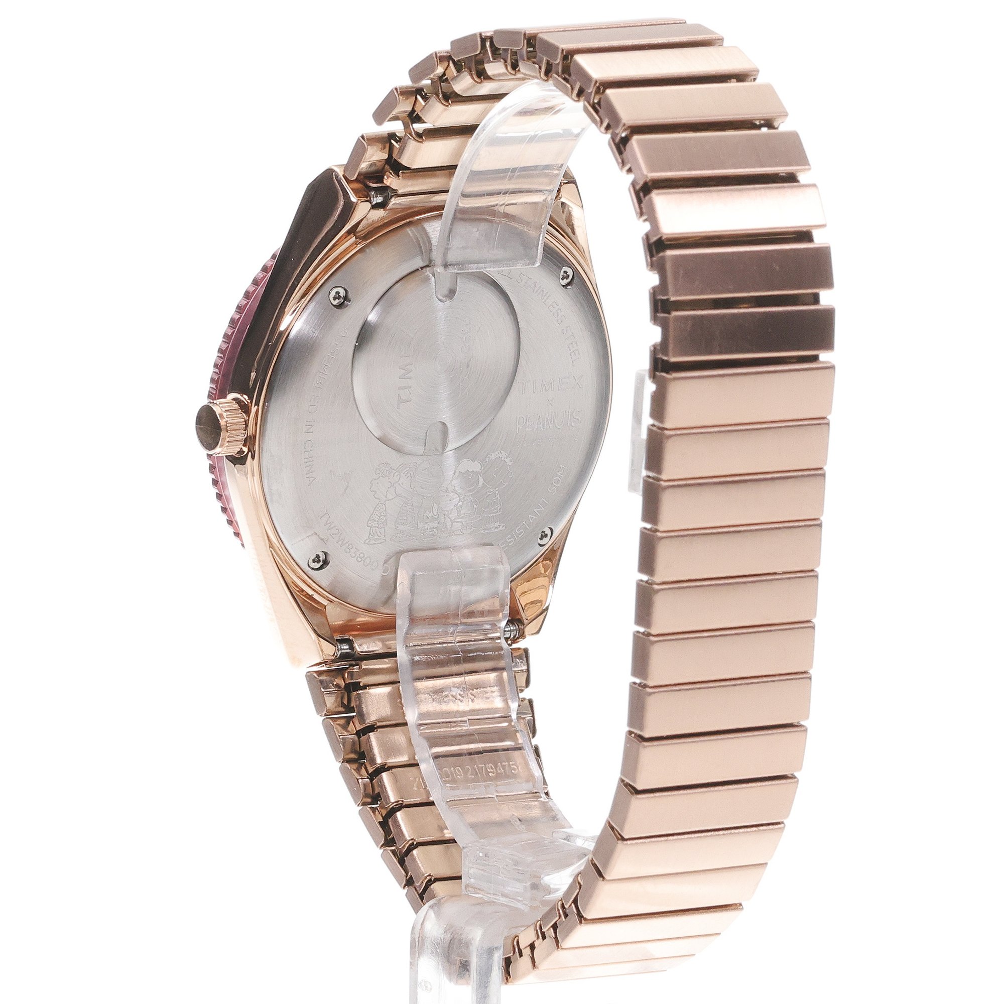 Timex TW2W83800 Q Timex x Peanuts Q Timex In Bloom 36mm Stainless Steel Expansion Band zegarek damski fashion-modowy akrylowe