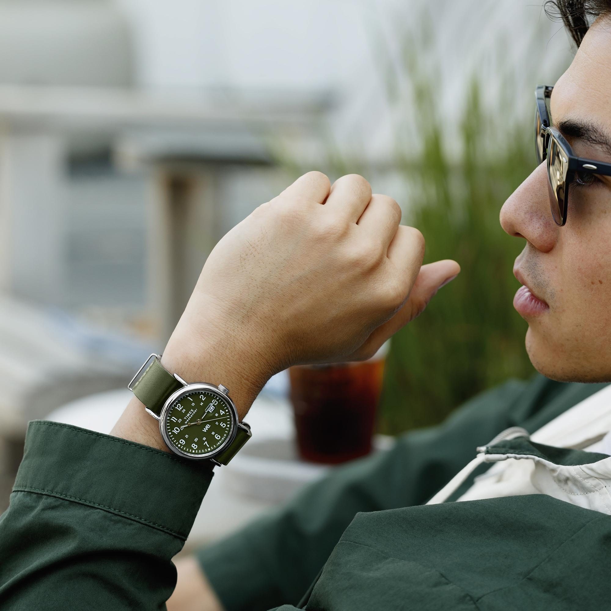 Timex TW2W87000 Weekender Weekender 40mm Leather Strap zegarek męski klasyczny mineralne - miniatura 8