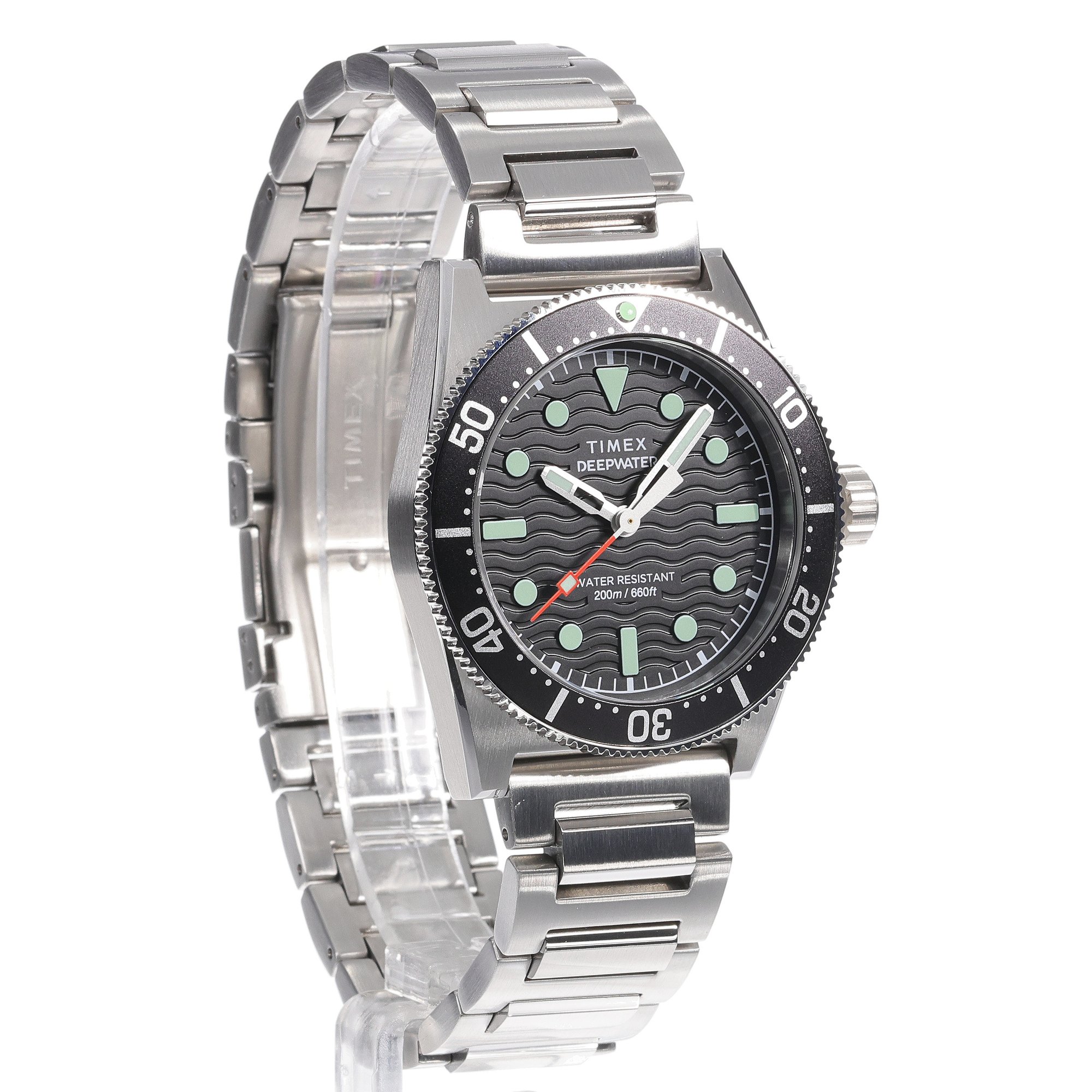 Timex TW2W95200 Deepwater Reef 200 Stainless Steel 41mm Deepwater typudiver zegarek srebrny - miniatura 9
