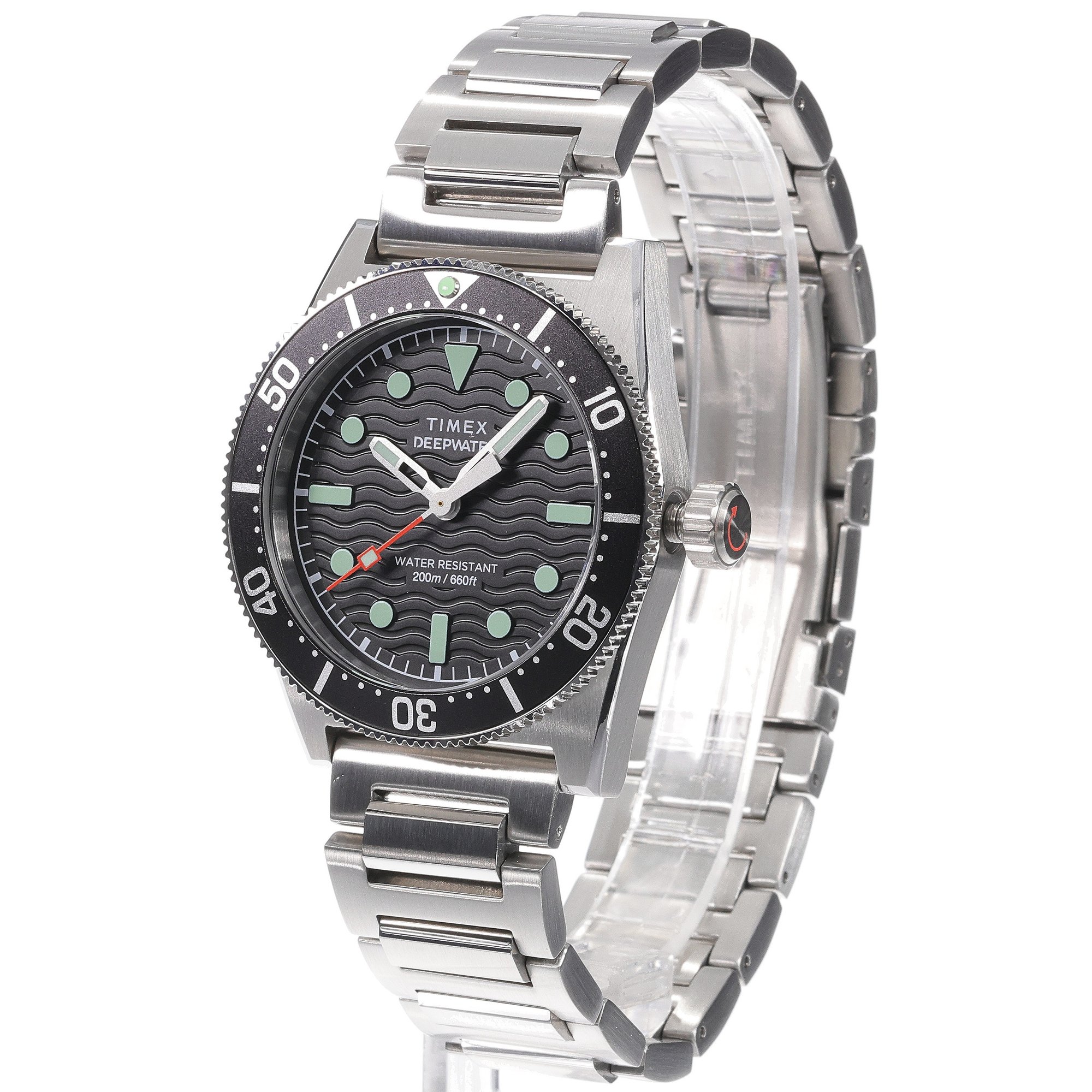 Timex TW2W95200 Deepwater Reef 200 Stainless Steel 41mm Deepwater typudiver zegarek srebrny - miniatura 11