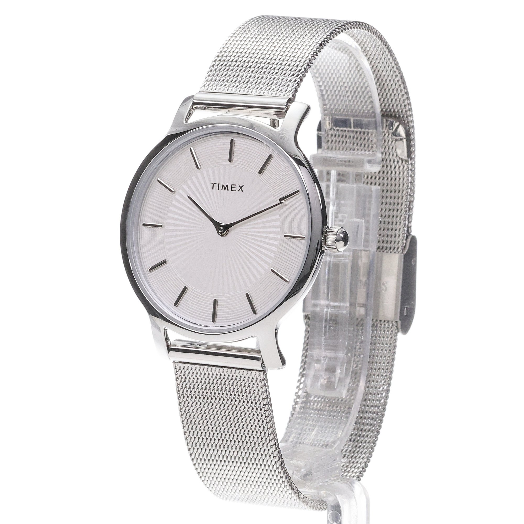 Timex TW2Y10200 Transcend 34mm Stainless Steel Bracelet Transcend klasyczny zegarek srebrny