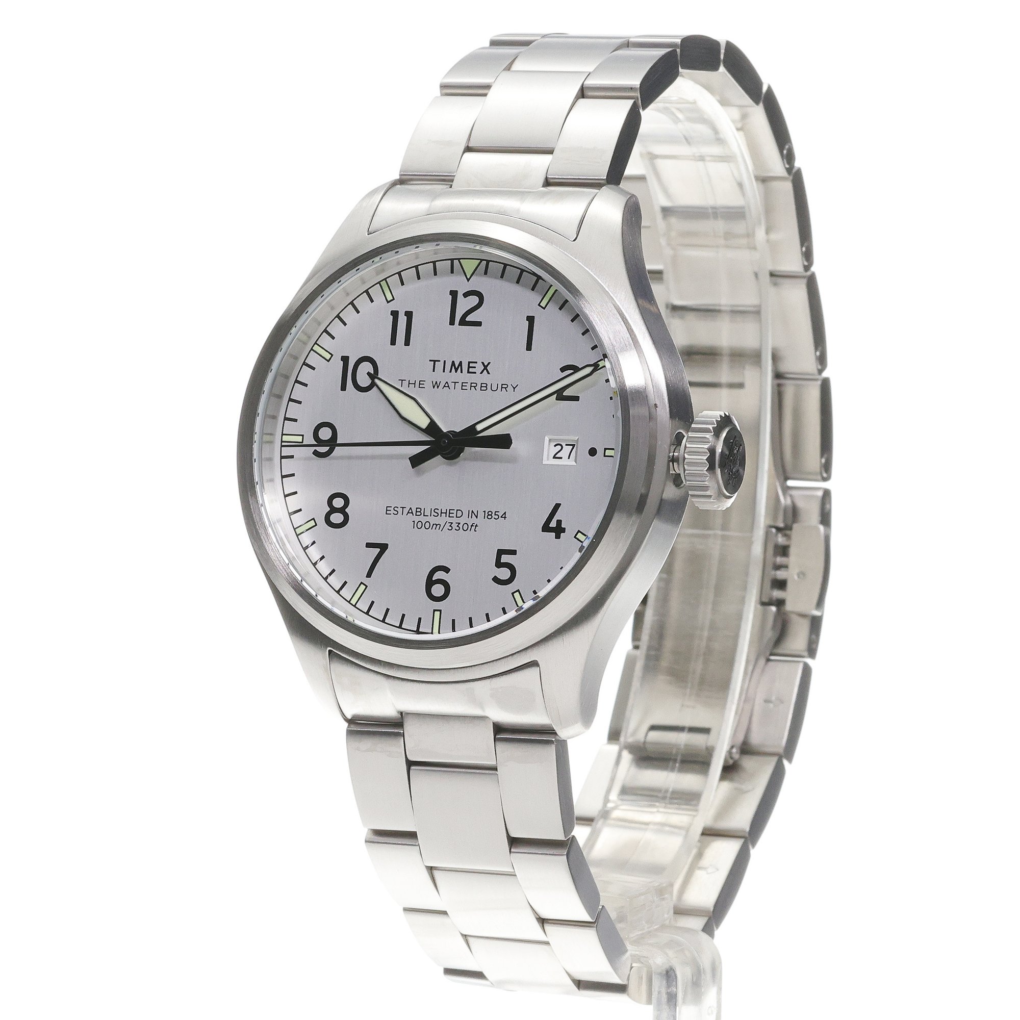 Timex TW2Y18800 Ace Waterbury klasyczny zegarek srebrny