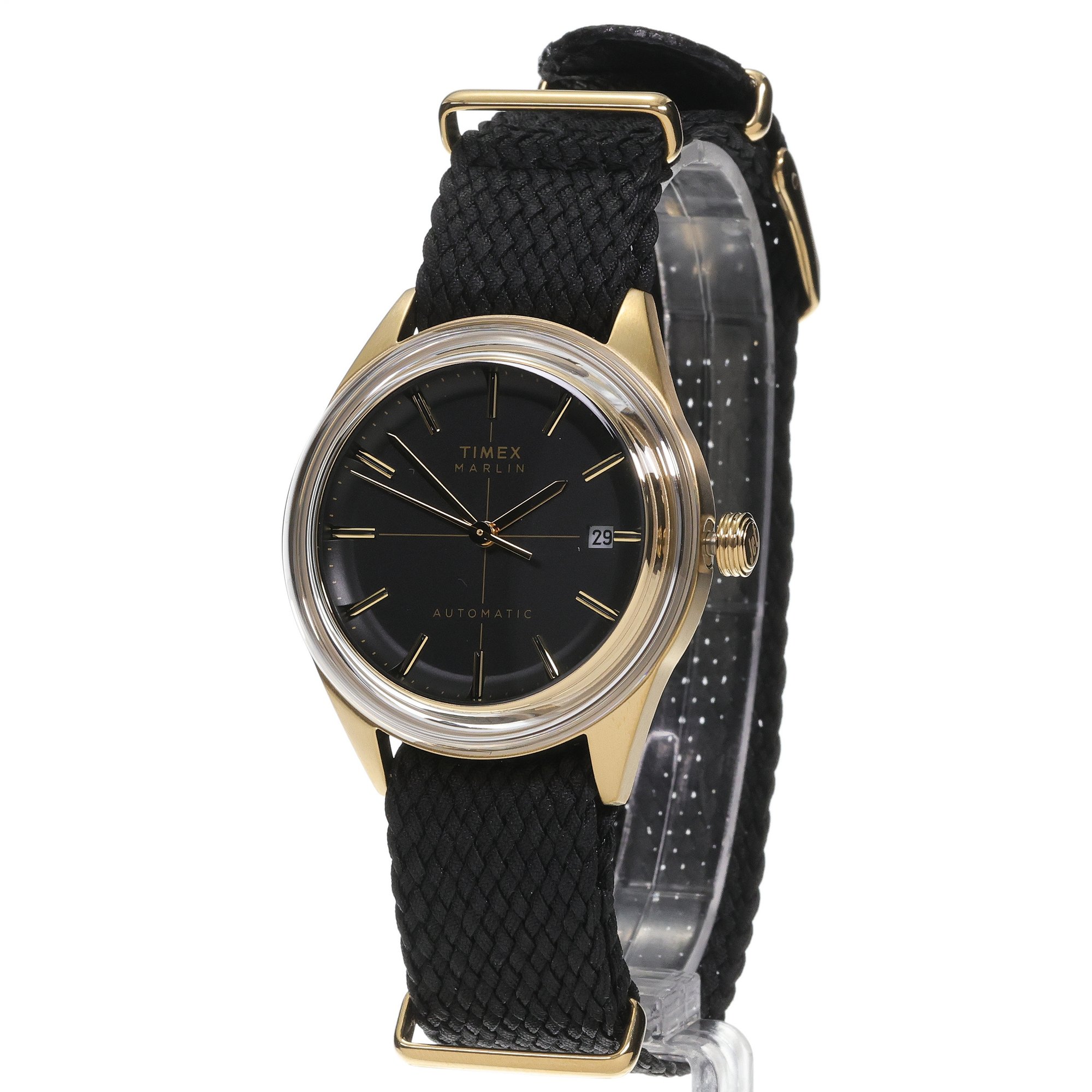 Timex TW2Y24300 Marlin Jet Automatic 38mm Fabric Strap Watch Marlin klasyczny zegarek złoty - miniatura 2