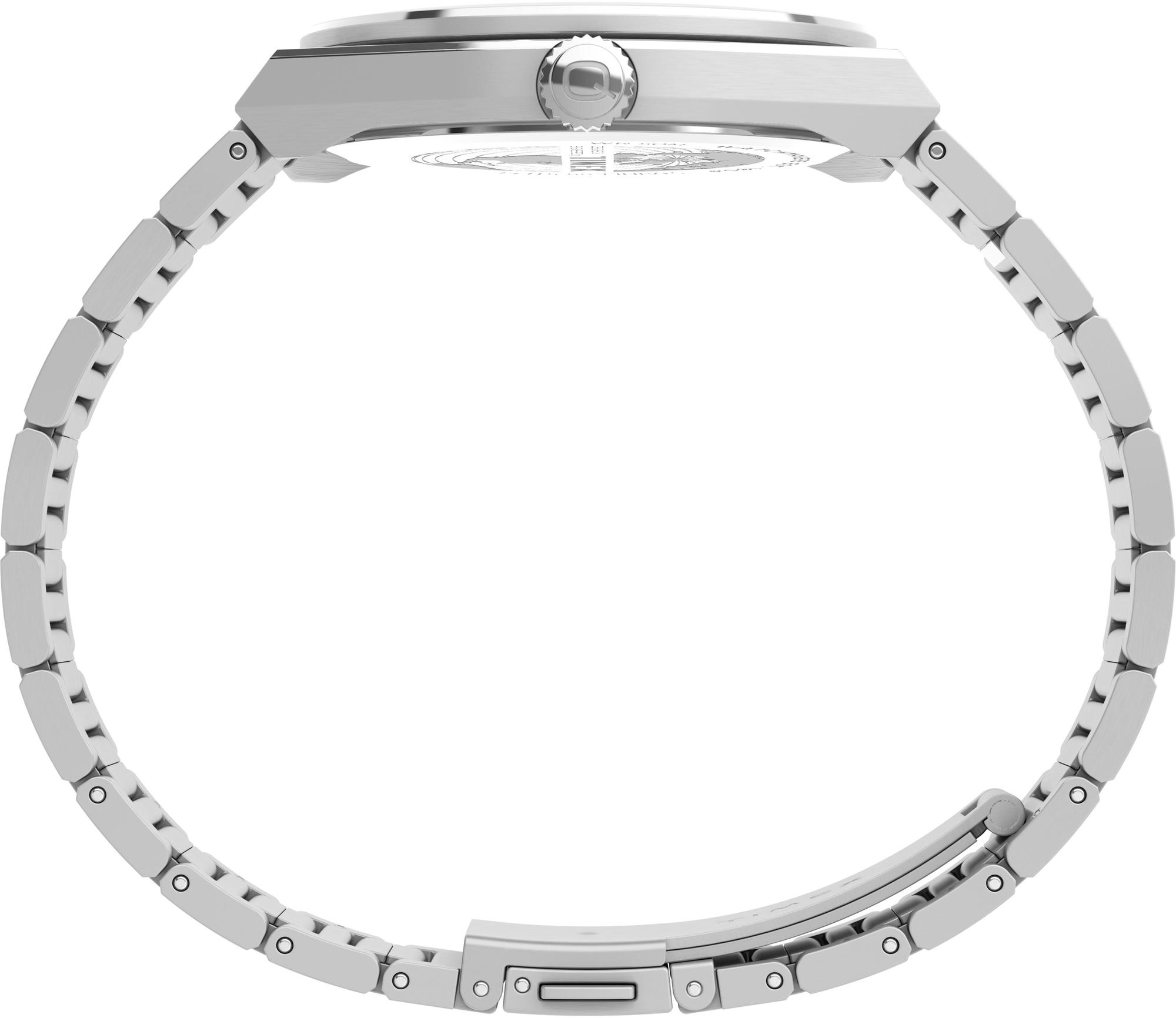 Timex TW2Y25000 Q Timex Continental Day and Date 39mm Stainless Steel Bracelet Watch zegarek