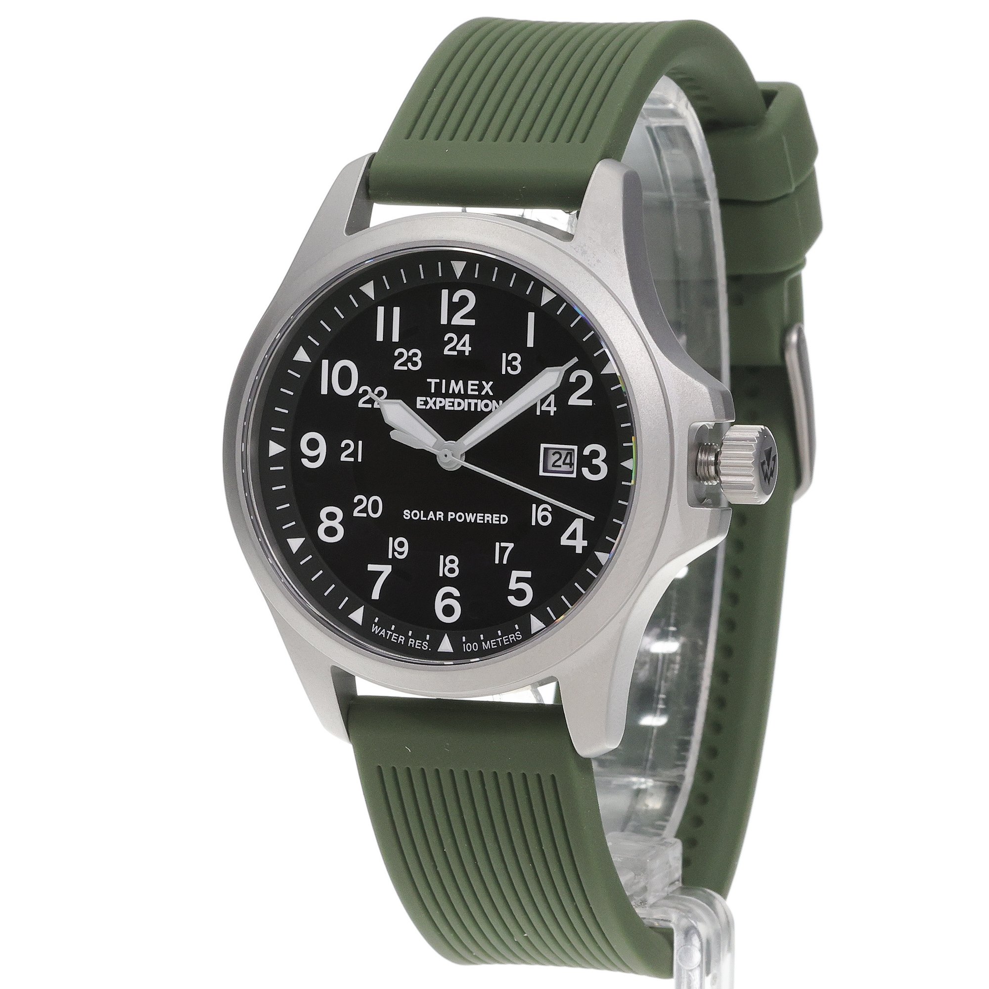 Timex TW2Y31600 Expedition Field Post Solar 41mm Silicone Strap Watch Expedition klasyczny zegarek srebrny - miniatura 2