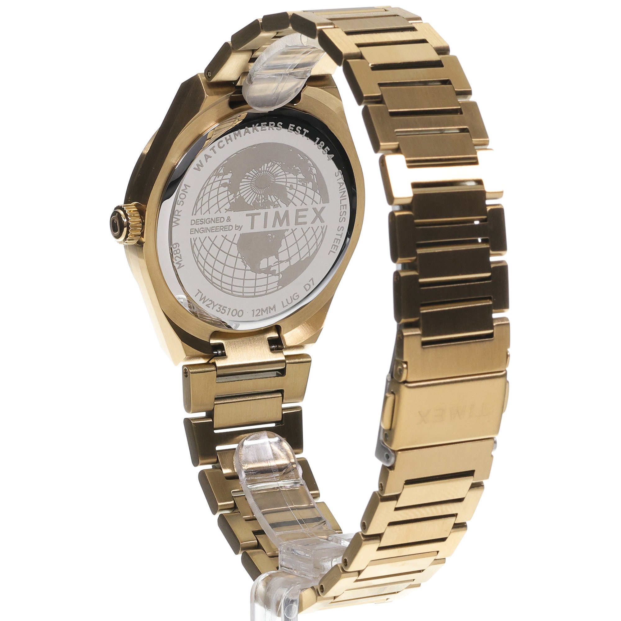 Timex TW2Y35100 Classic Q Timex Continental Day and Date 39mm Stainless Steel Bracelet Watch zegarek męski klasyczny mineralne