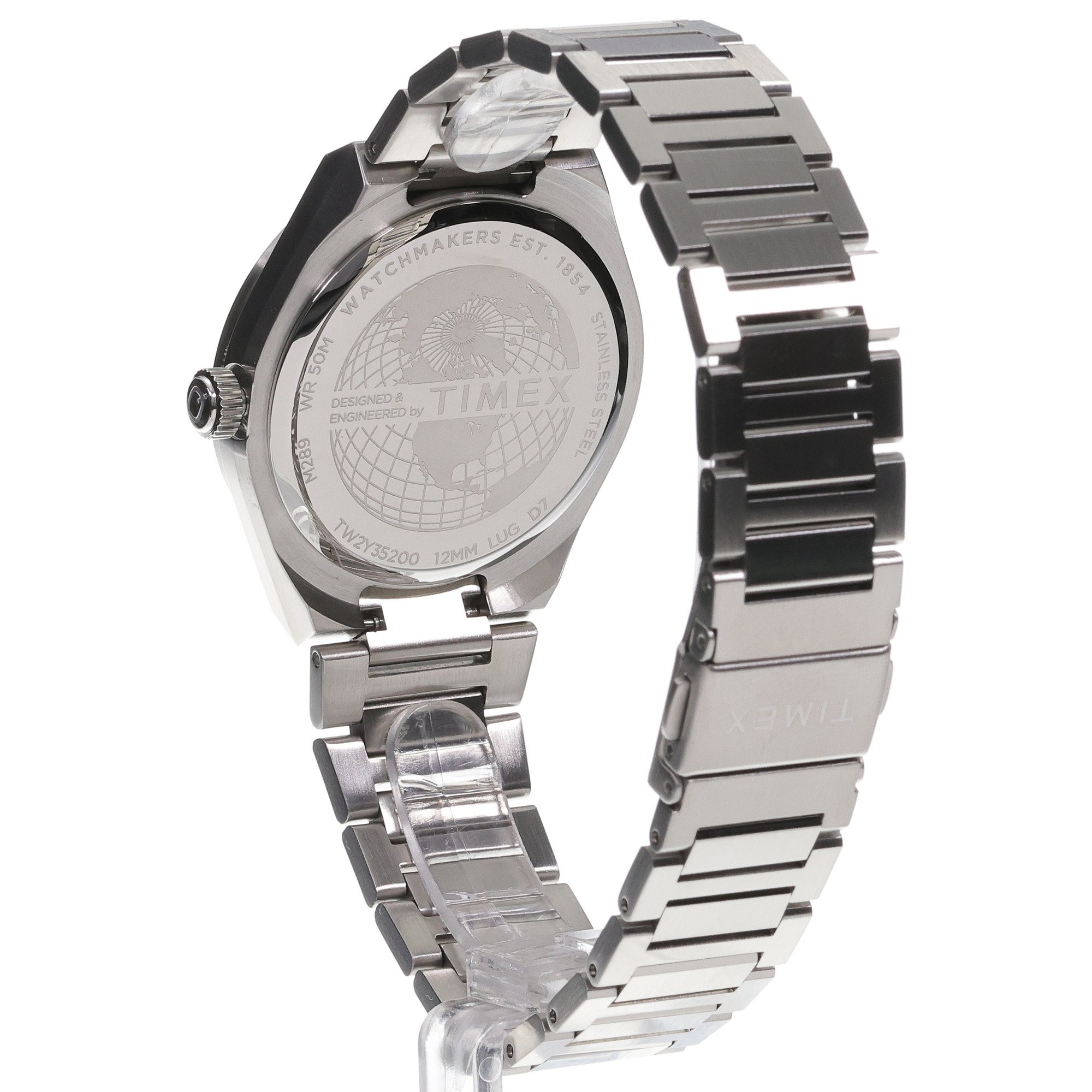 Timex TW2Y35200 Classic Q Timex Continental Day and Date 39mm Stainless Steel Bracelet Watch zegarek męski klasyczny mineralne - miniatura 4