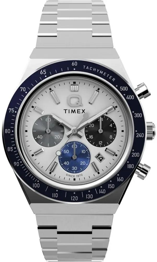 Q Timex® Chronograph 40mm Stainless Steel Bracelet Watch Timex TW2Y36200 