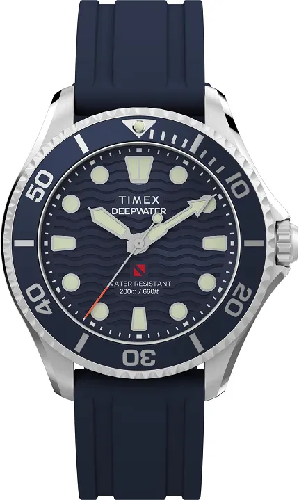 Timex TW2Y40300 Deepwater Meridian 200 38mm Synthetic Rubber Strap Watch - zdjęcie 1