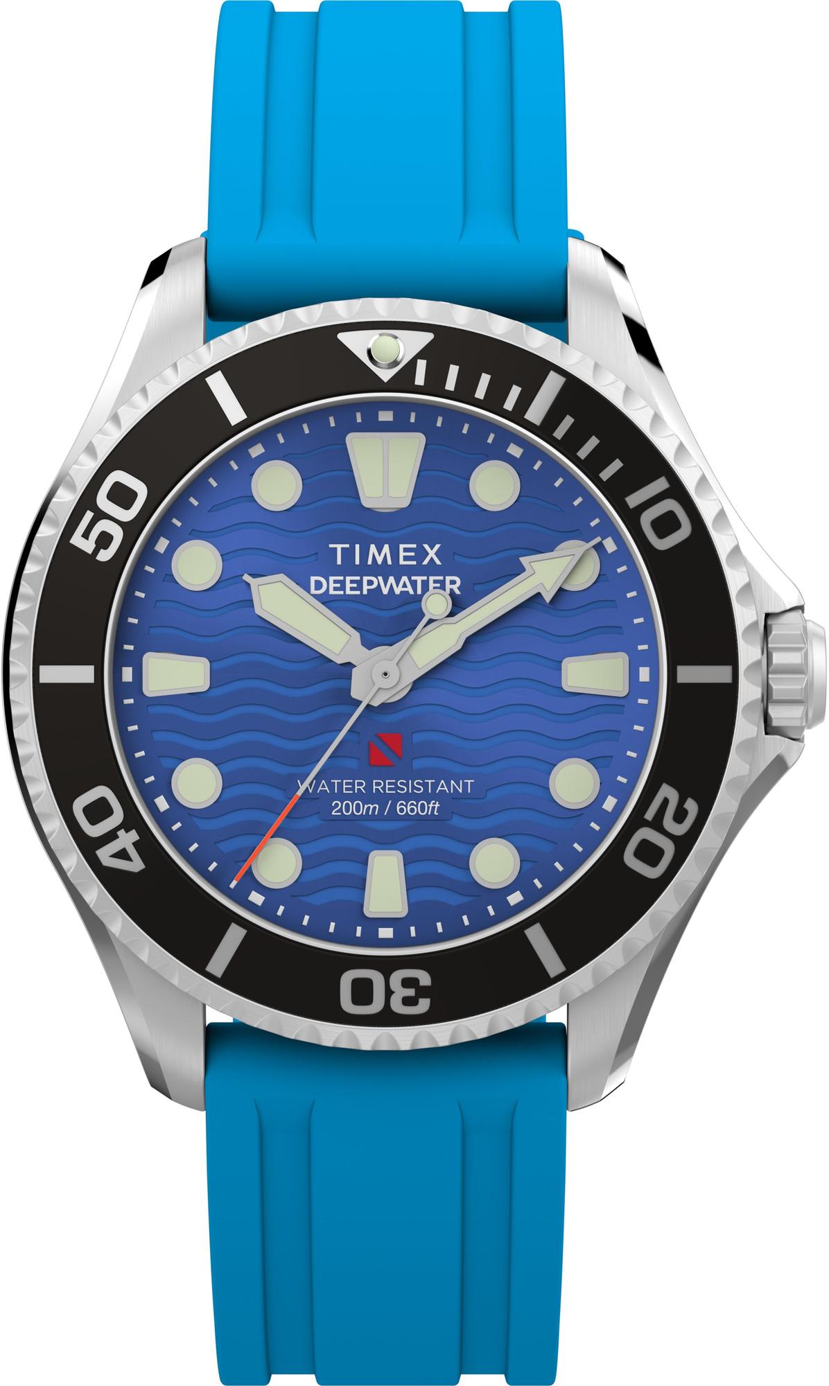Timex Deepwater Meridian 200 38mm Synthetic Rubber Strap Watch TW2Y40400