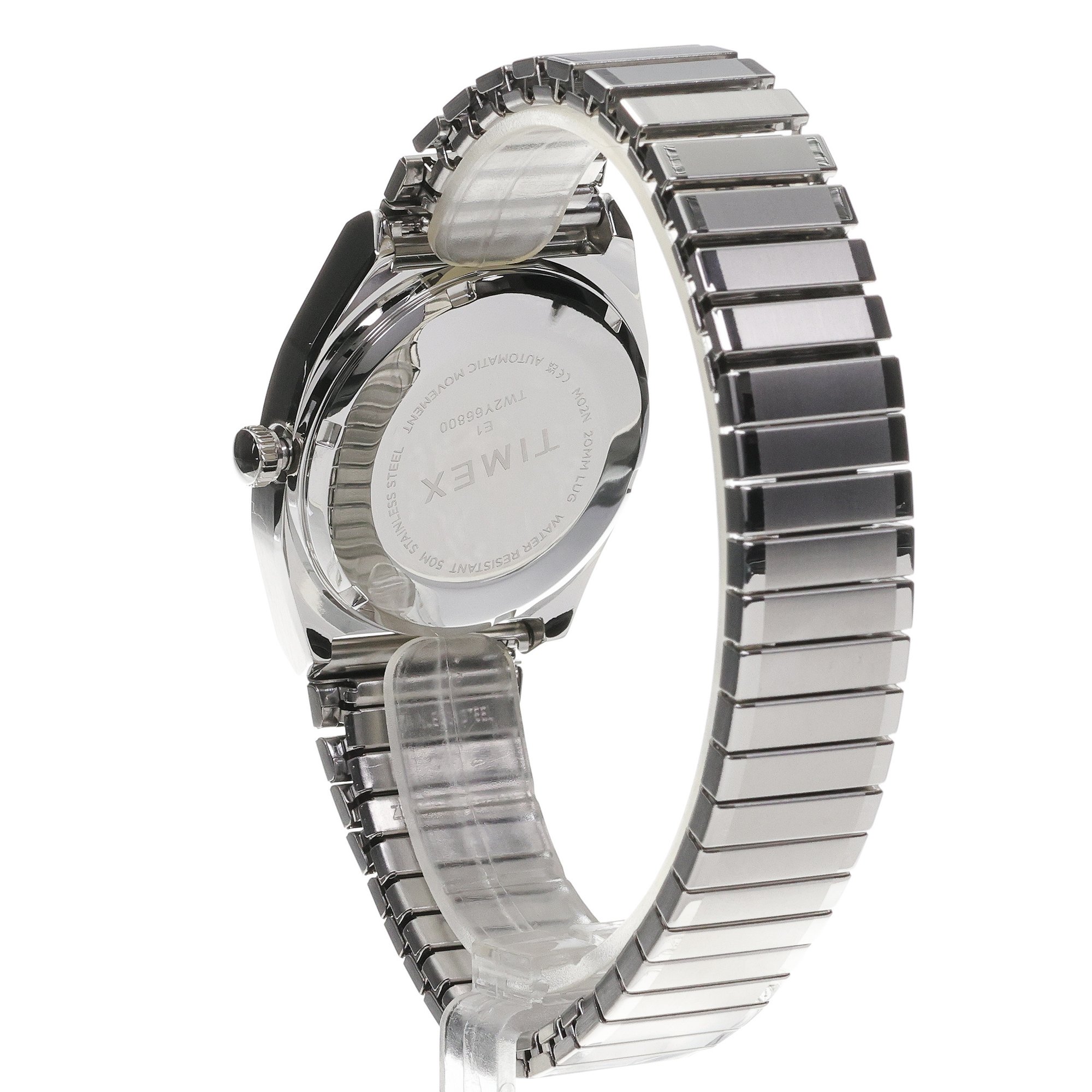 Timex TW2Y66800 E Line Automatic E Line klasyczny zegarek srebrny