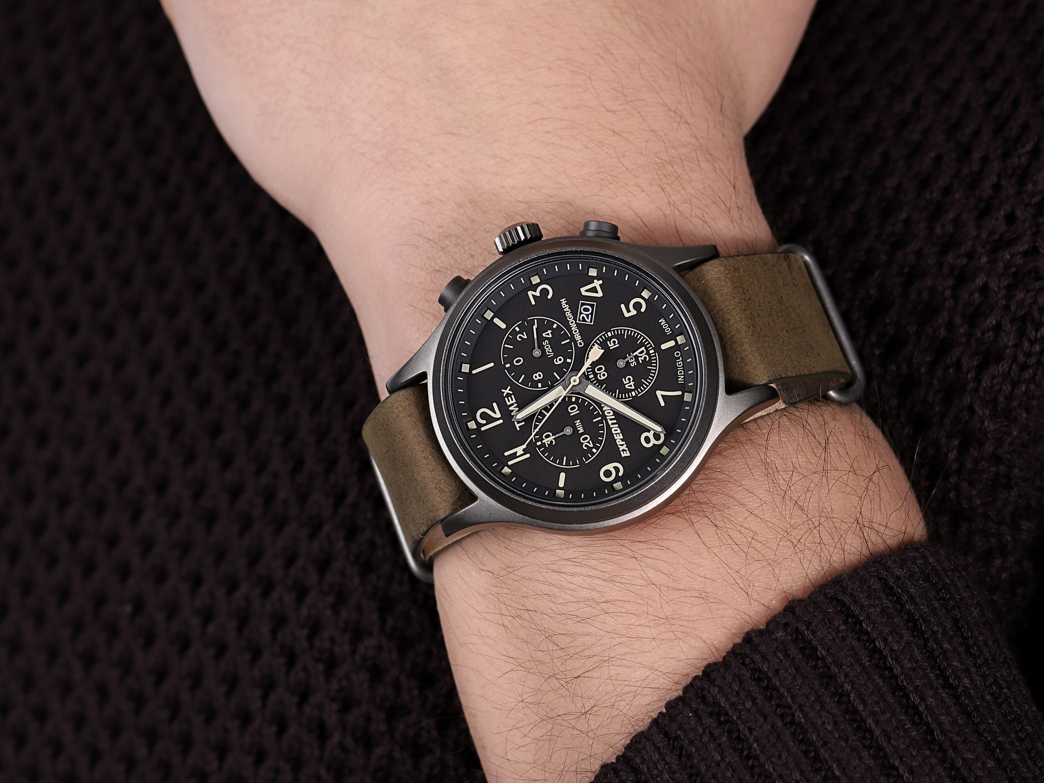 Timex TW4B04100 zegarek szary sportowy Expedition pasek - miniatura 4