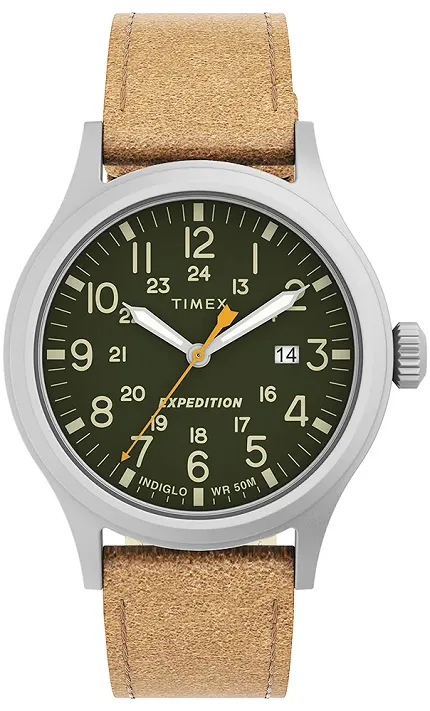 Timex TW4B23000 Expedition Expedition Scout Indiglo 40mm Leather Strap - zdjęcie 1