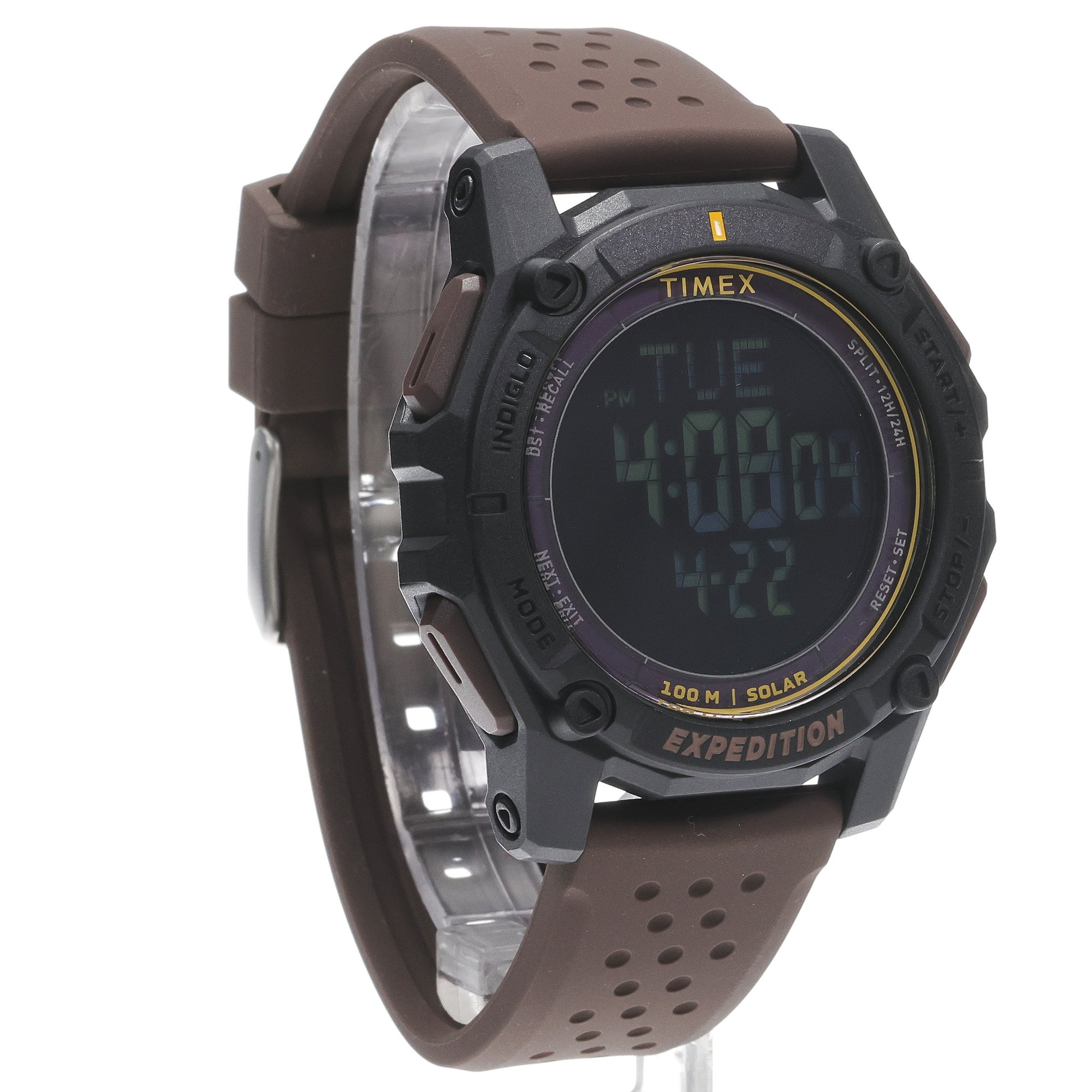 Timex TW4B33800 Expedition Ridge Solar 49mm Silicone Strap Expedition sportowy zegarek czarny - miniatura 3