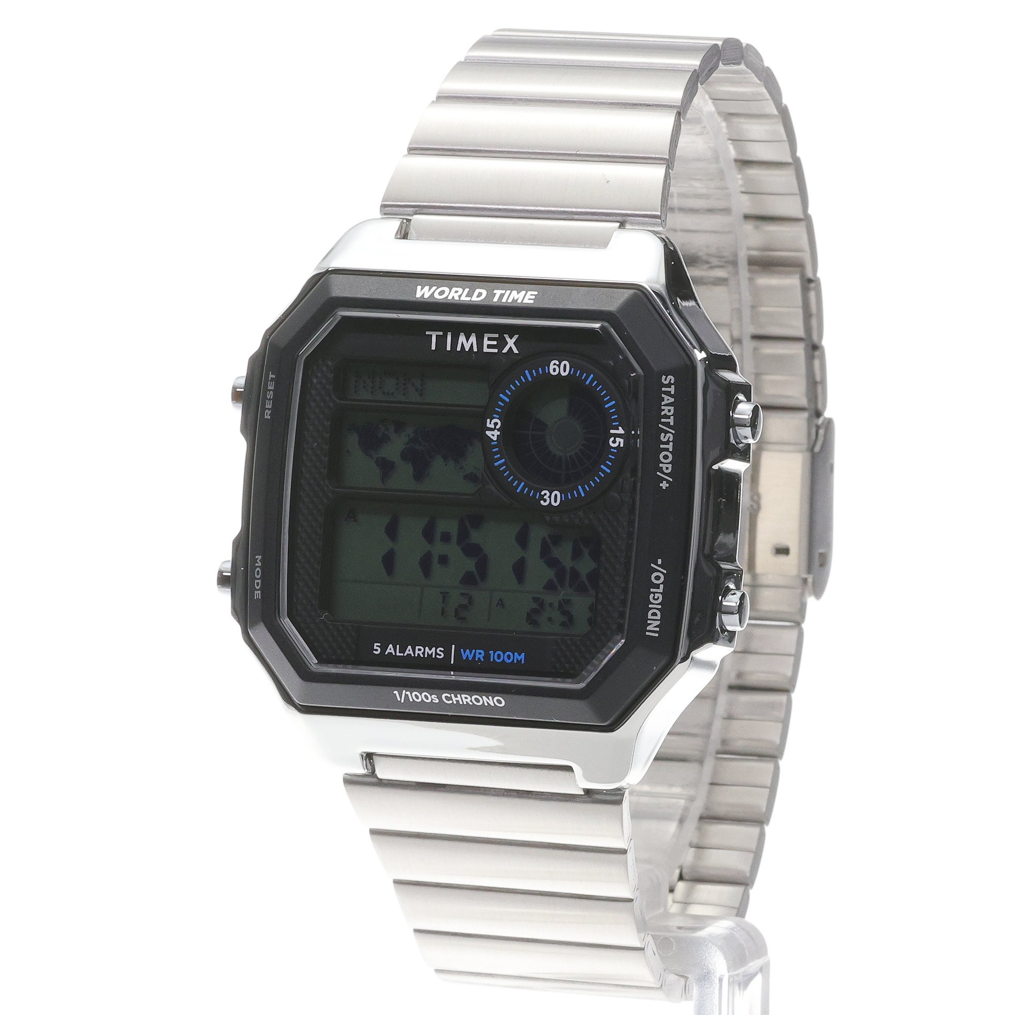 Timex TW5M68900 Main Street Main Street Classic Digital World Time 40mm zegarek męski sportowy akrylowe
