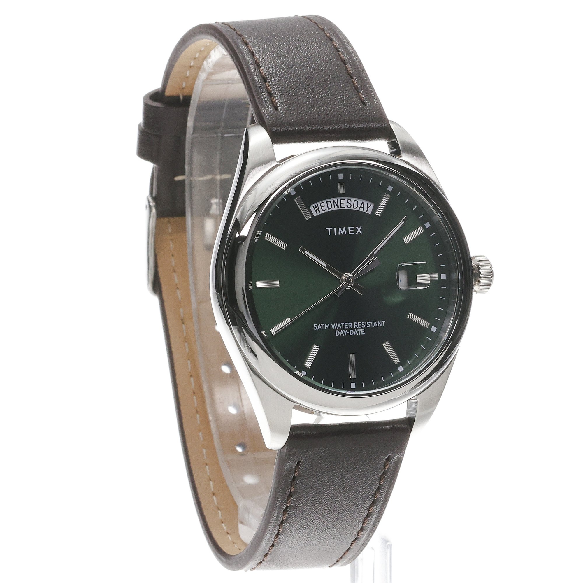 Timex TWG068800 Legacy Day-Date 41mm Leather Strap Set zegarek męski klasyczny mineralne