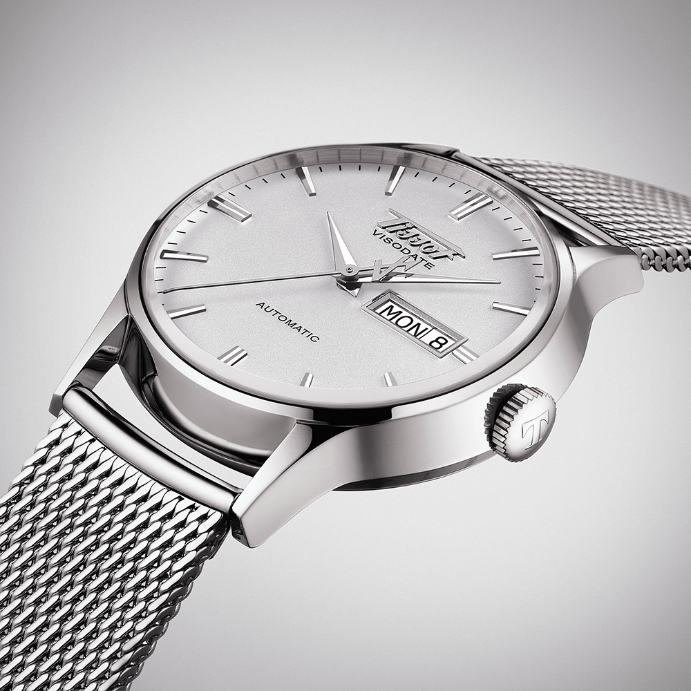 Tissot T019.430.11.031.01 zegarek srebrny elegancki Heritage bransoleta - miniatura 5