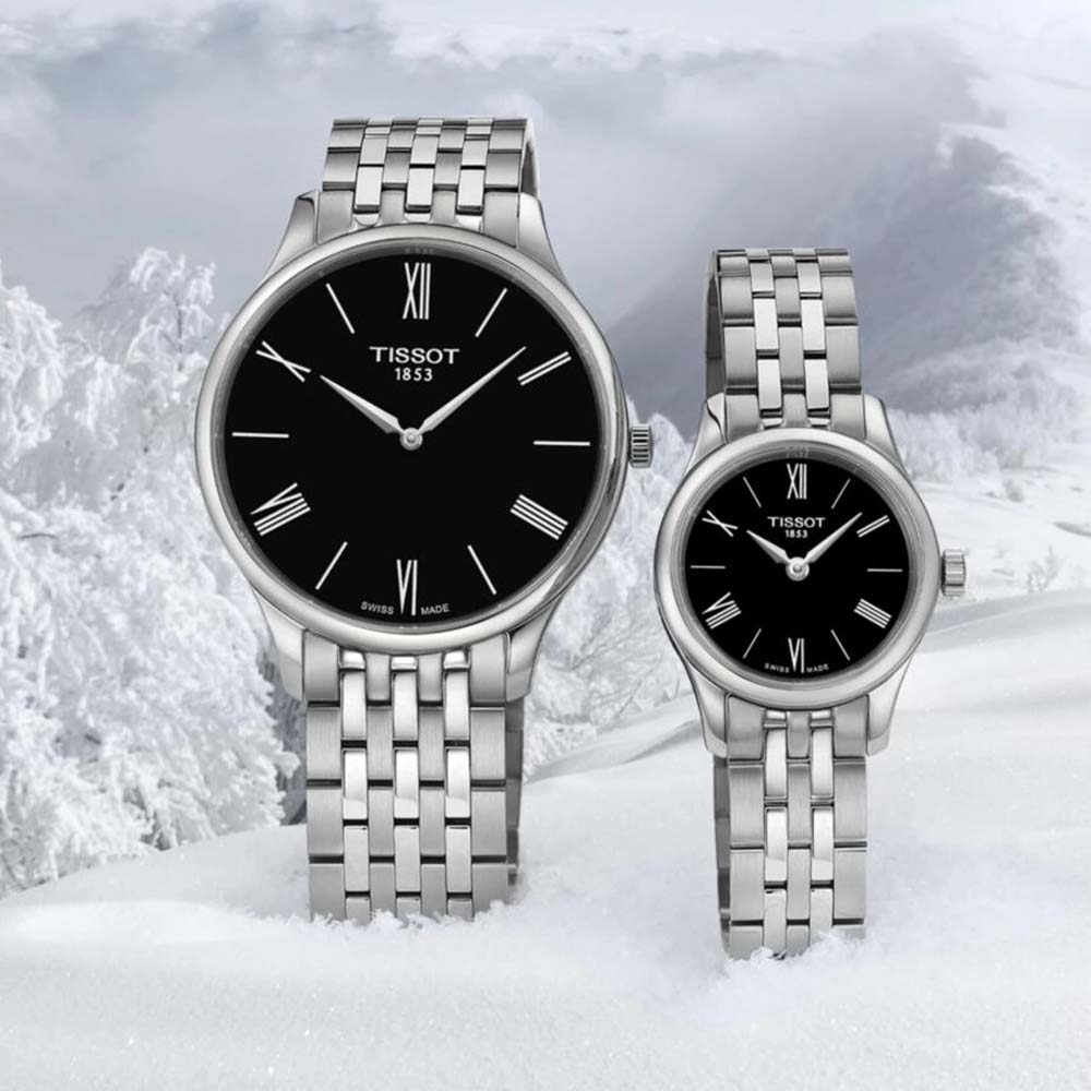 Tissot T063.409.11.058.00 TRADITION Tradition elegancki zegarek srebrny - miniatura 9