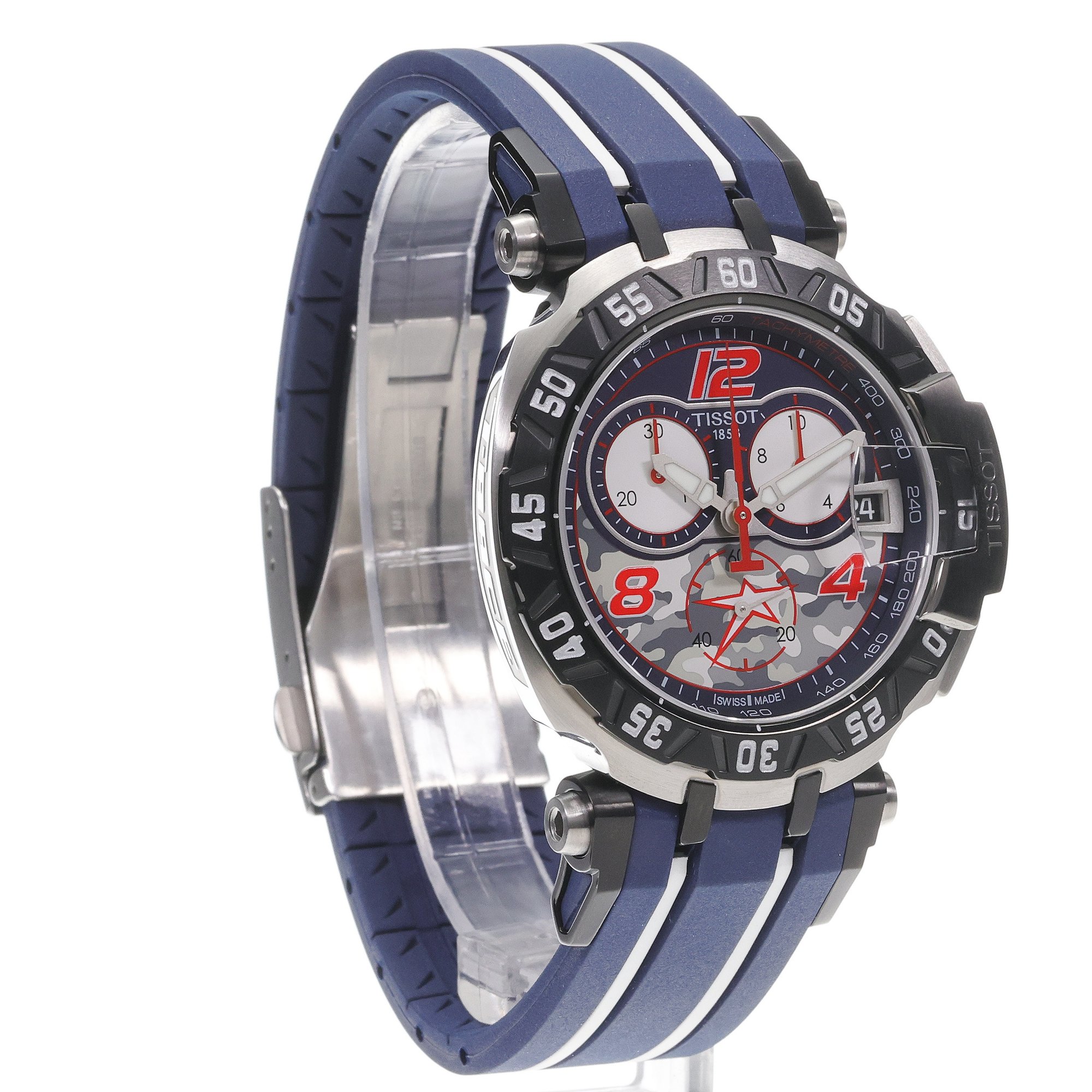 Tissot T0924172705703 zegarek srebrny sportowy T-Race pasek - miniatura 3