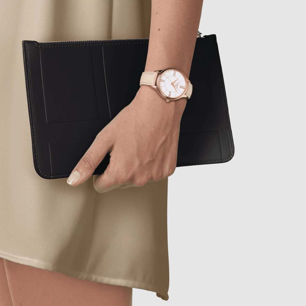 Tissot T103.210.36.018.00 BELLA ORA Bella Ora klasyczny zegarek różowe złoto