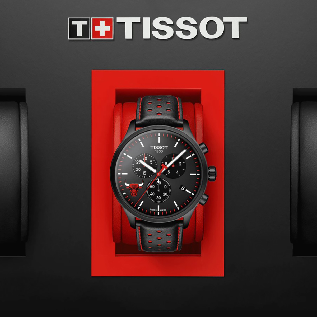 Tissot T116.617.36.051.00 zegarek czarny klasyczny Chrono XL pasek