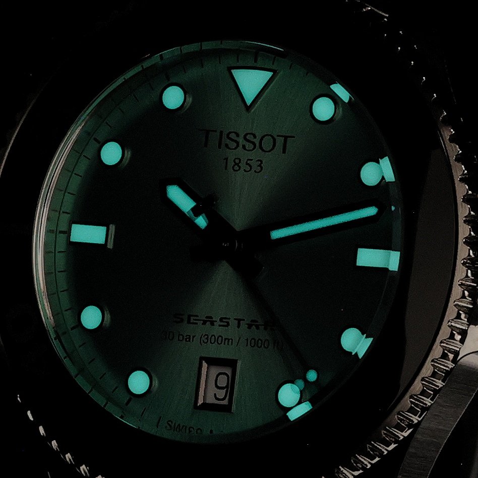 Tissot T1202101109100 Seastar SEASTAR 1000 36mm zegarek damski klasyczny szafirowe