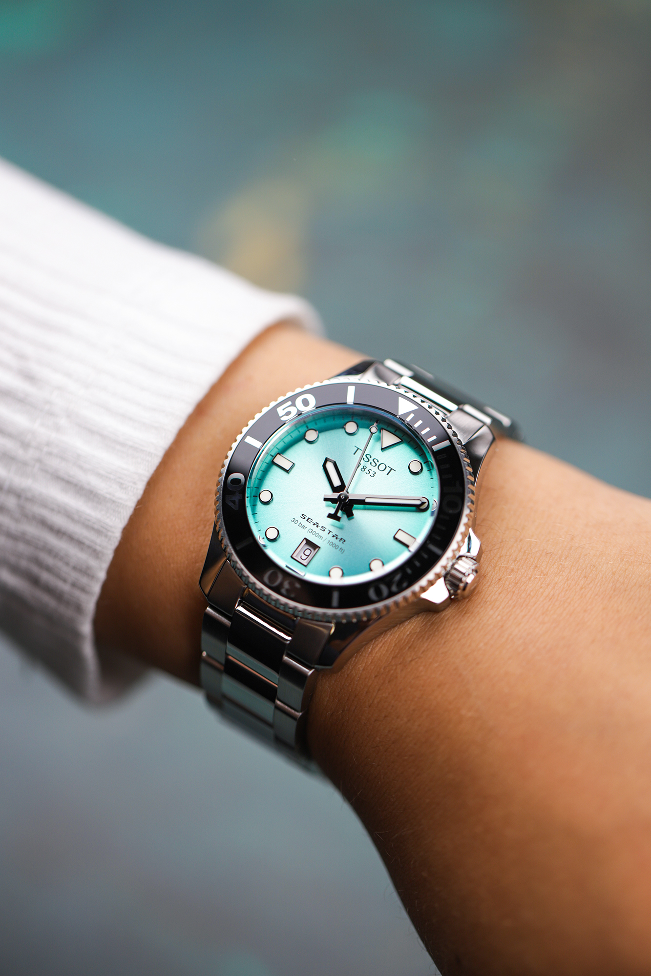 Tissot T1202101109100 zegarek damski klasyczny Seastar bransoleta