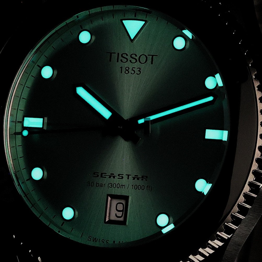 Tissot T1204101109100 SEASTAR 1000 40mm Seastar klasyczny zegarek srebrny - miniatura 5