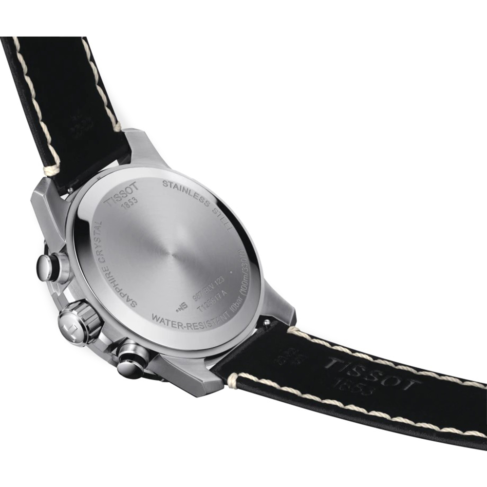 Tissot T125.617.16.051.00 zegarek srebrny sportowy Supersport Chrono pasek