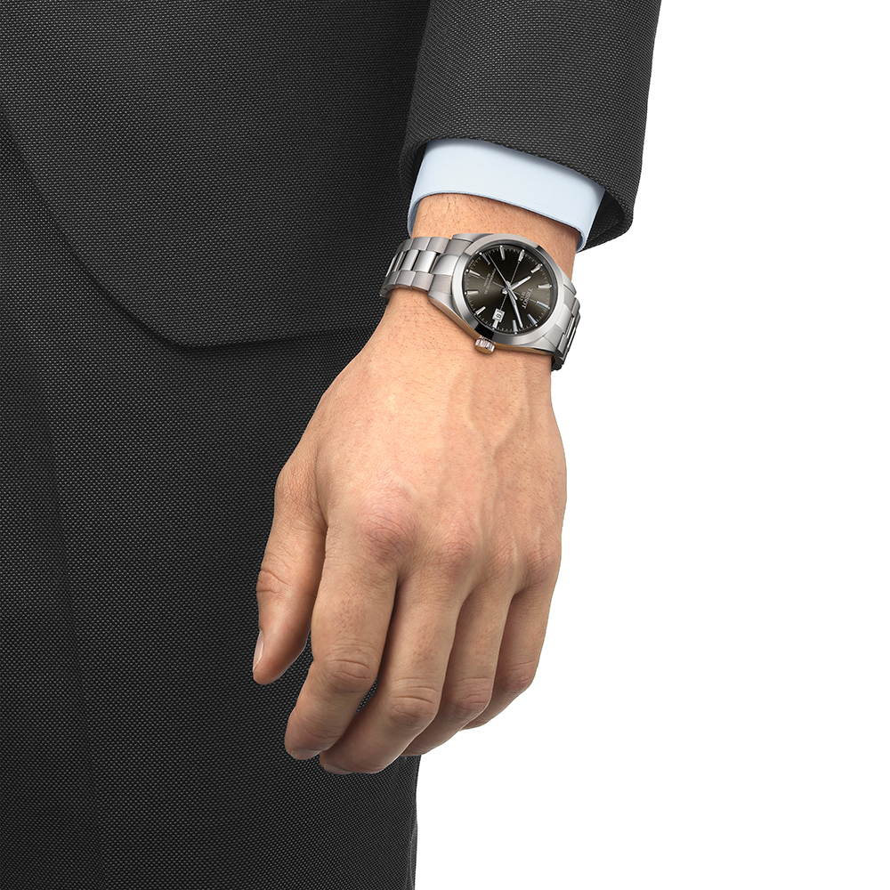 Tissot T127.407.11.061.00 zegarek srebrny klasyczny Gentleman bransoleta - miniatura 8