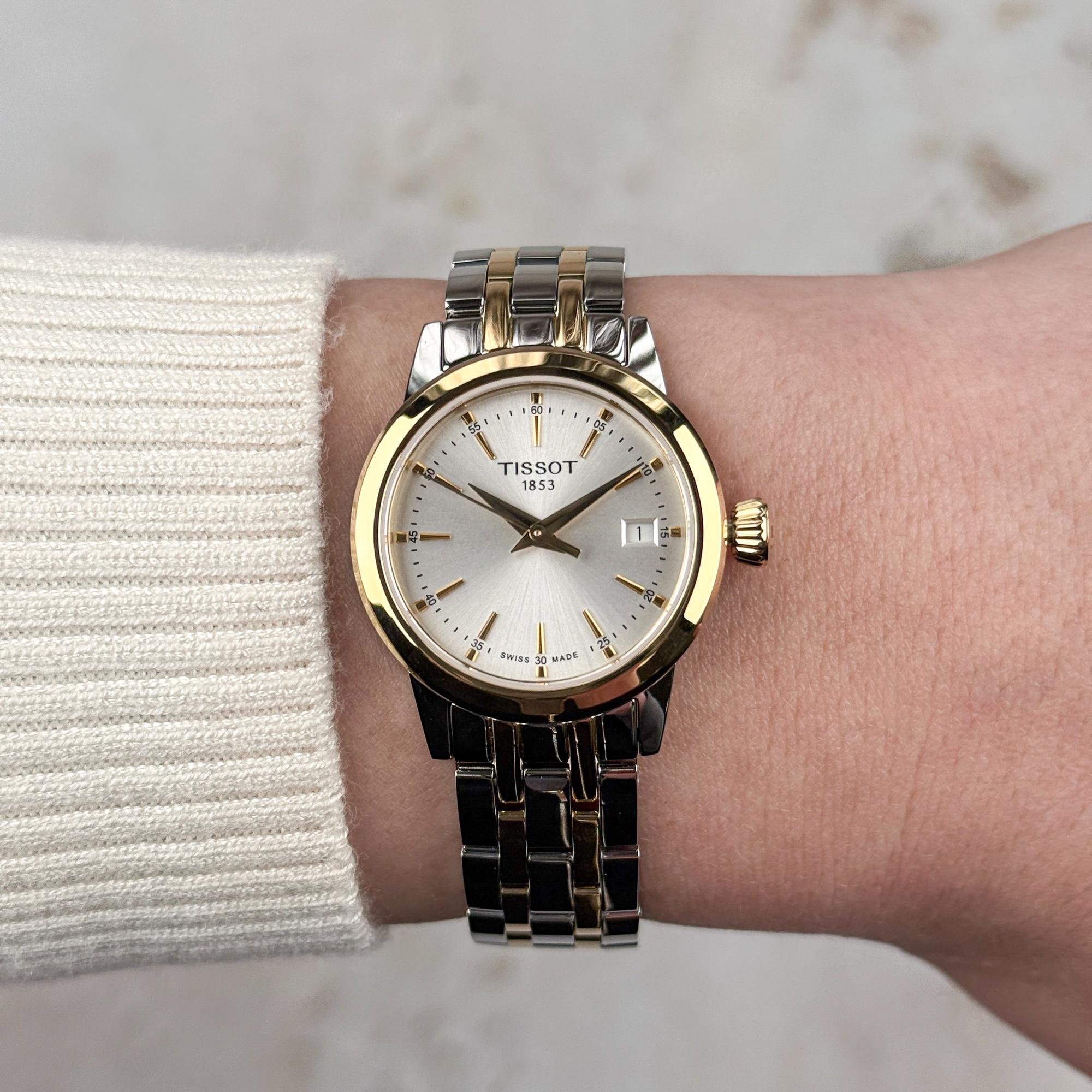 Tissot T1292102203100 zegarek srebrny klasyczny Classic Dream bransoleta