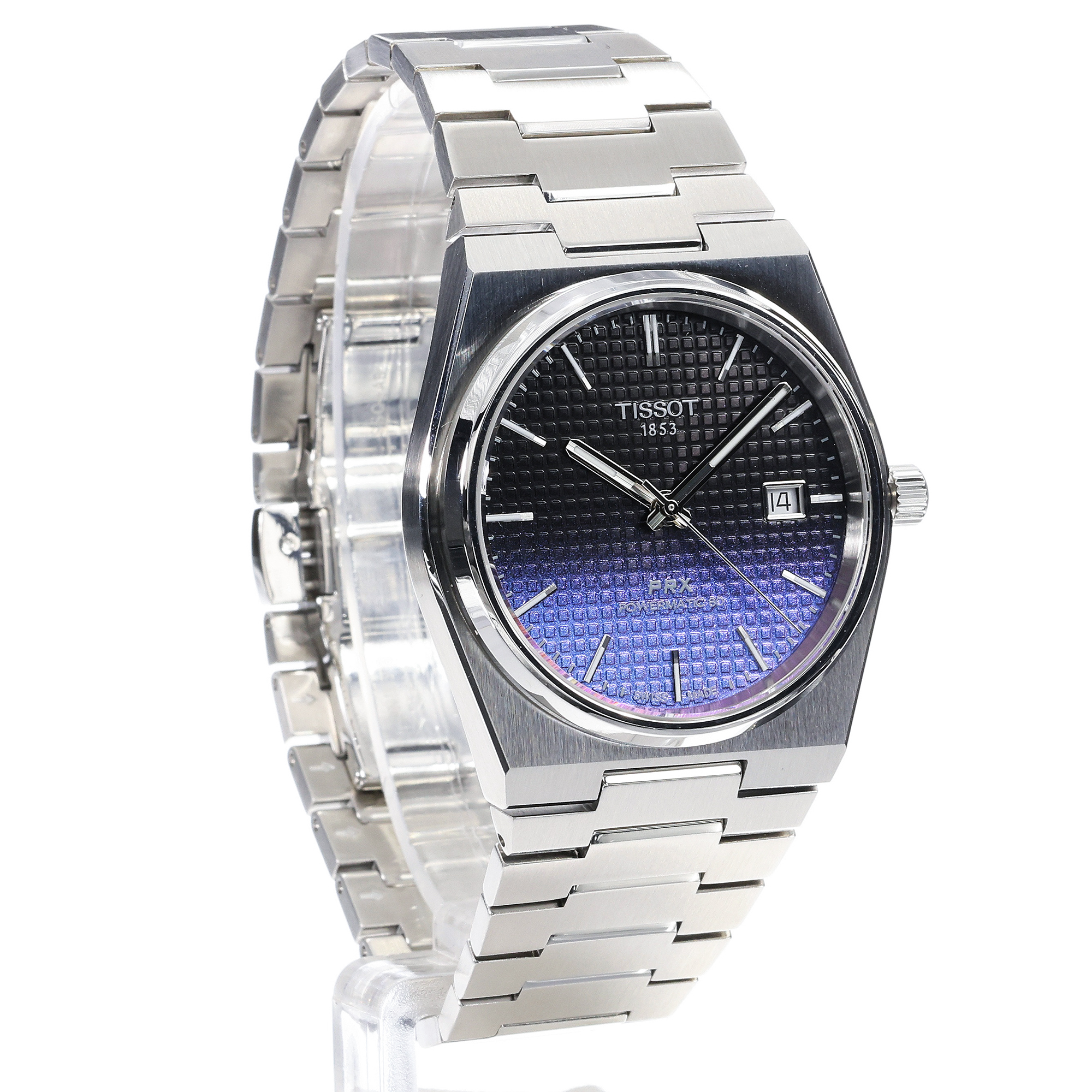 Tissot T1374071105101 zegarek męski PRX srebrny - miniatura 10