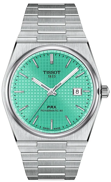 Tissot T1374071109101 PRX PRX POWERMATIC 80 Light Green 40mm - zdjęcie 1