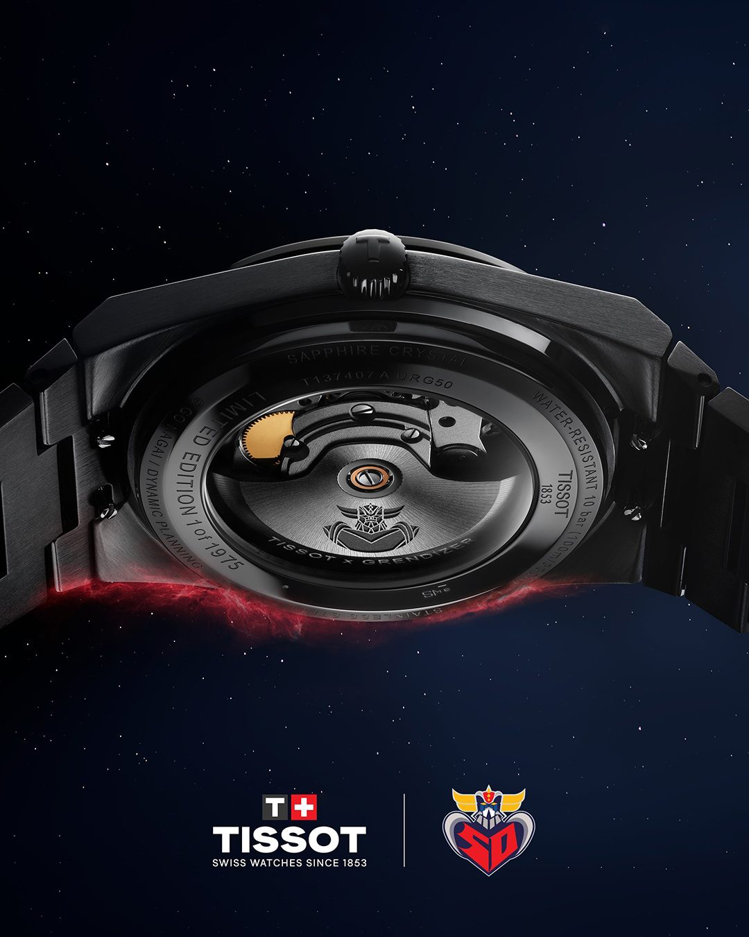 Tissot T1374073305101 PRX PRX UFO Robot Grendizer 50th Anniversary 40mm bransoleta